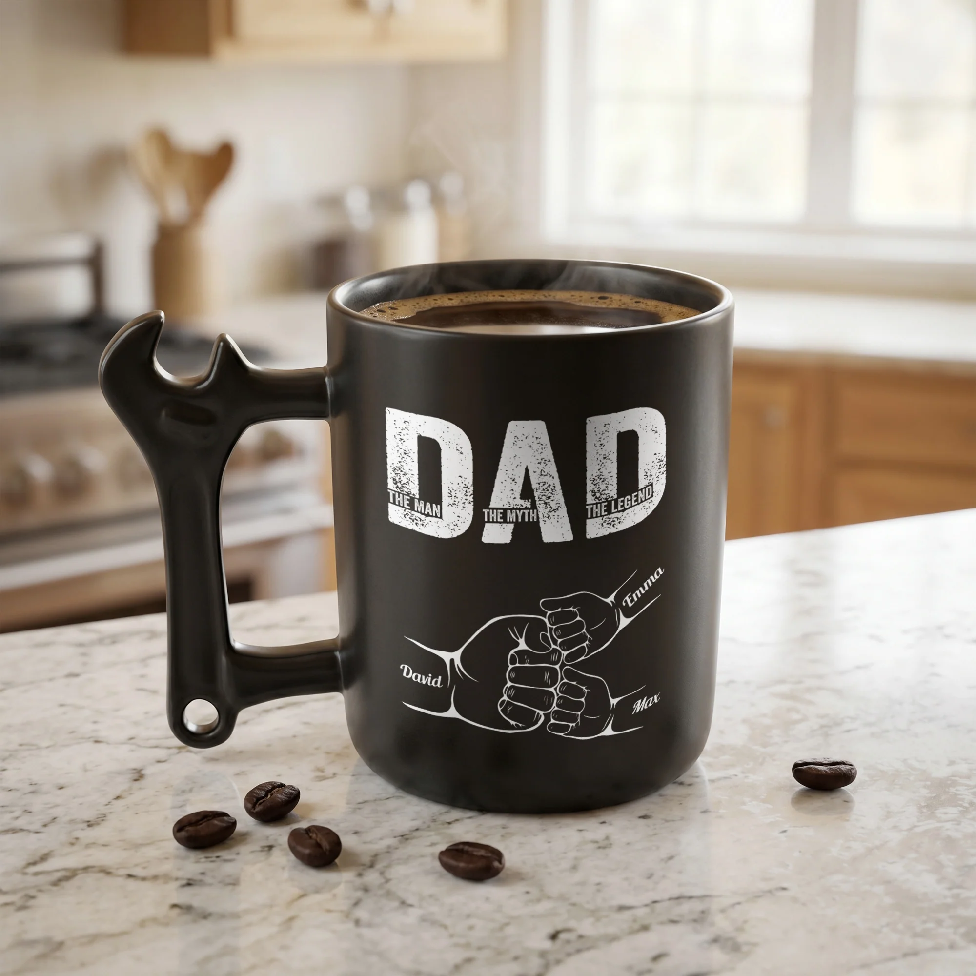 Dad The Man The Myth The Legend Father's Day Gift For Dad, Husband - Personalized Mug - Image 3