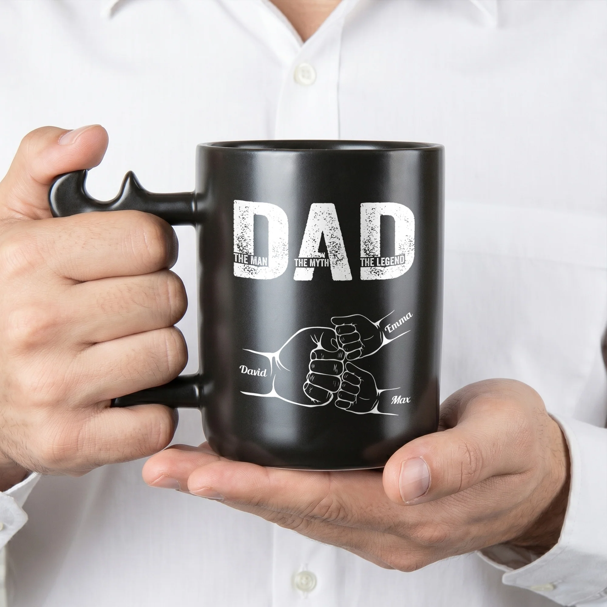 Dad The Man The Myth The Legend Father's Day Gift For Dad, Husband - Personalized Mug - Image 4