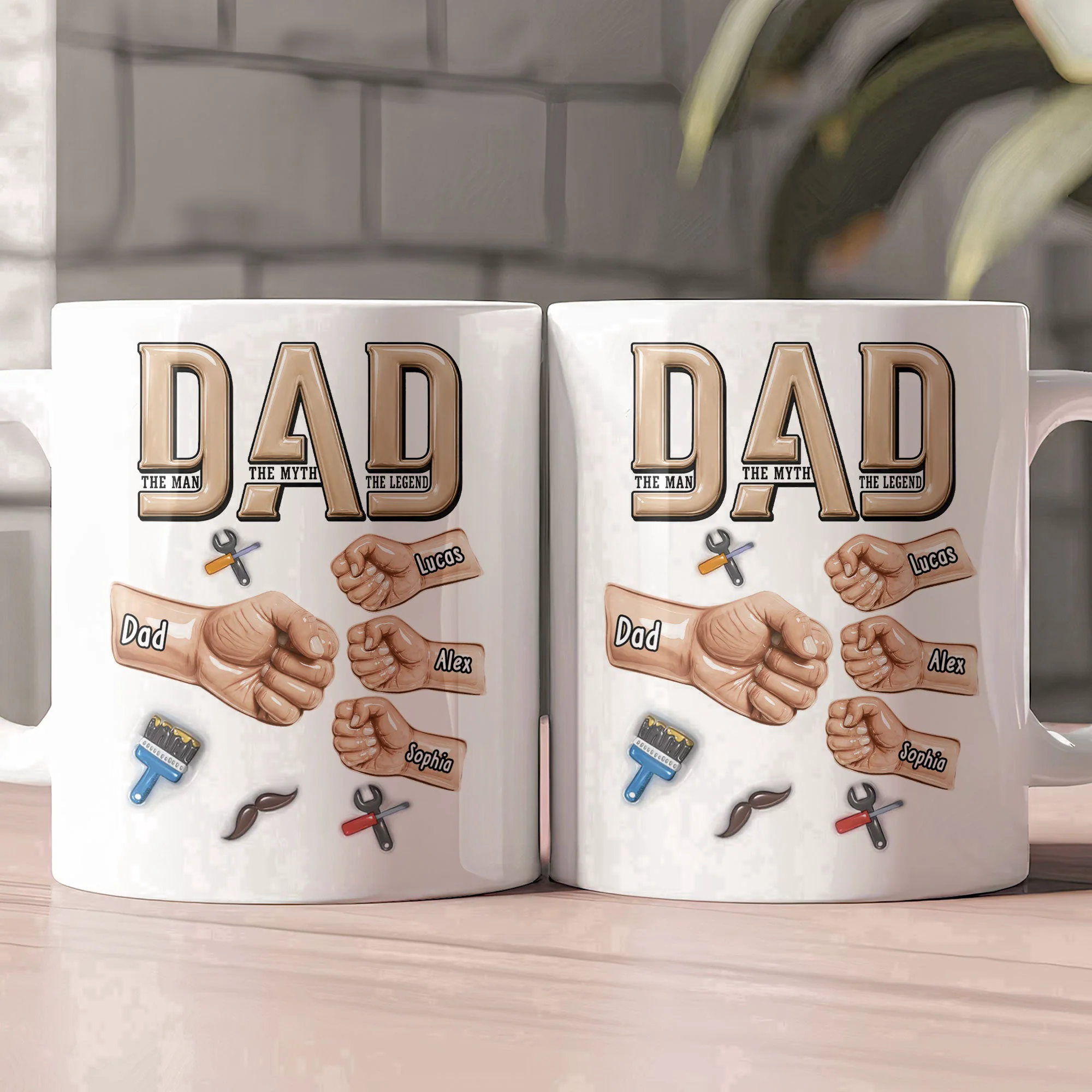 Dad The Man The Myth The Legend New Version Father's Day Gift For Dad, Husband - Personalized Mug - Image 2
