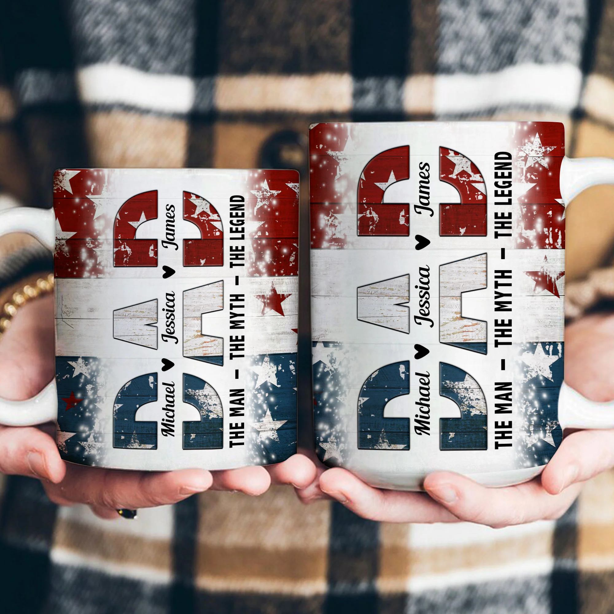 Dad. The Man. The Myth. The Legend - Personalized Mug - Image 3