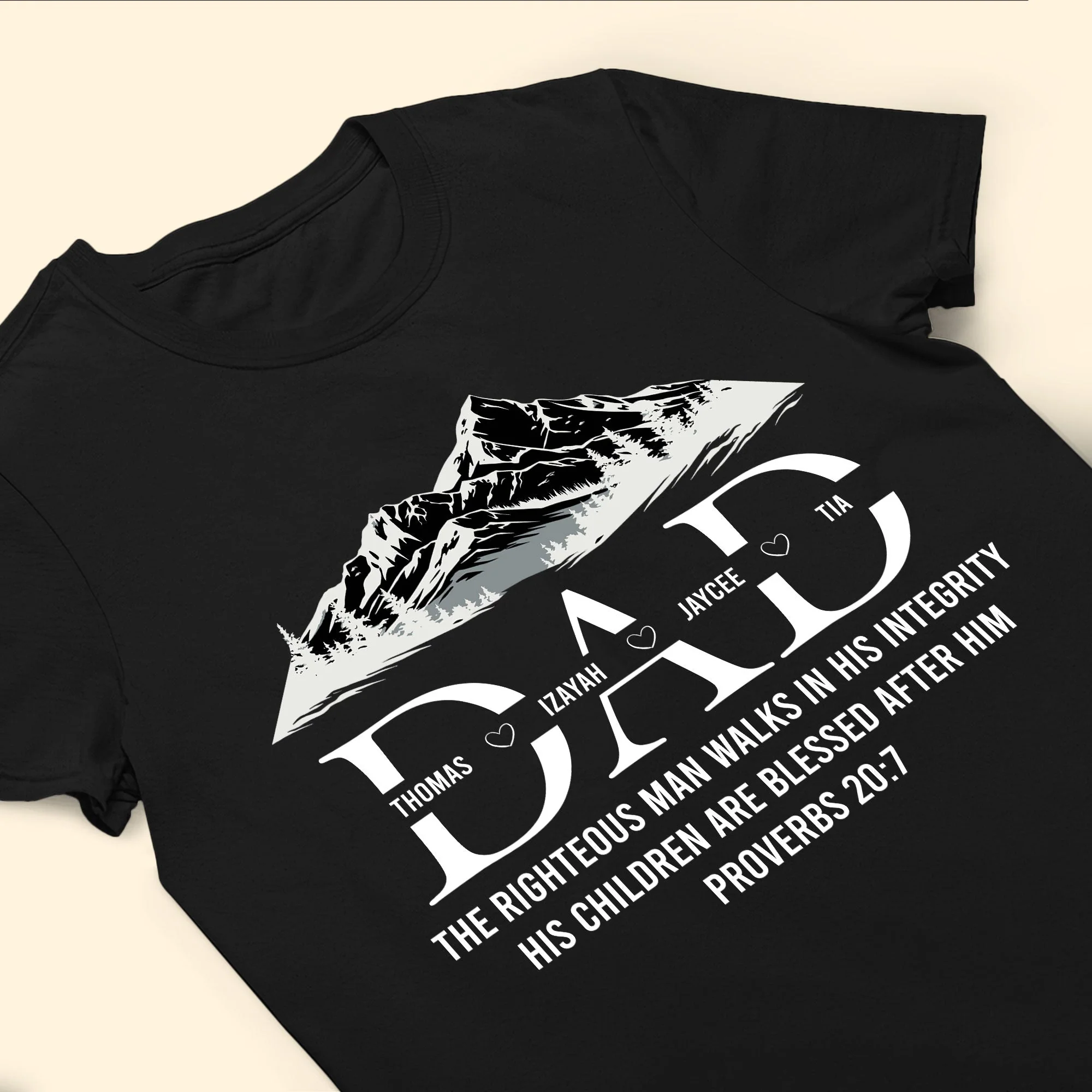 Dad,The Righteous Man Walks In His Integrity - Personalized Shirt - Image 4