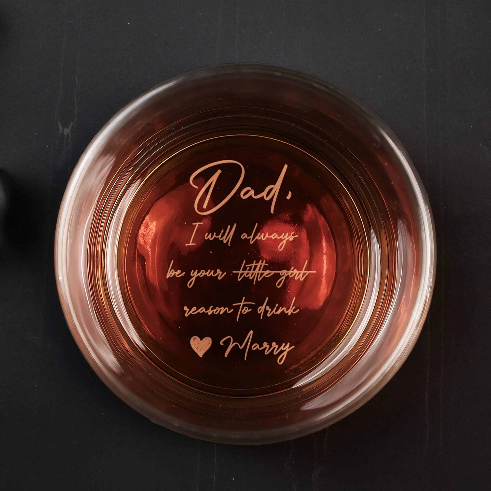 Dad, We Will Always Be Your Reasons To Drink - Personalized Engraved Whiskey Glass - Image 2