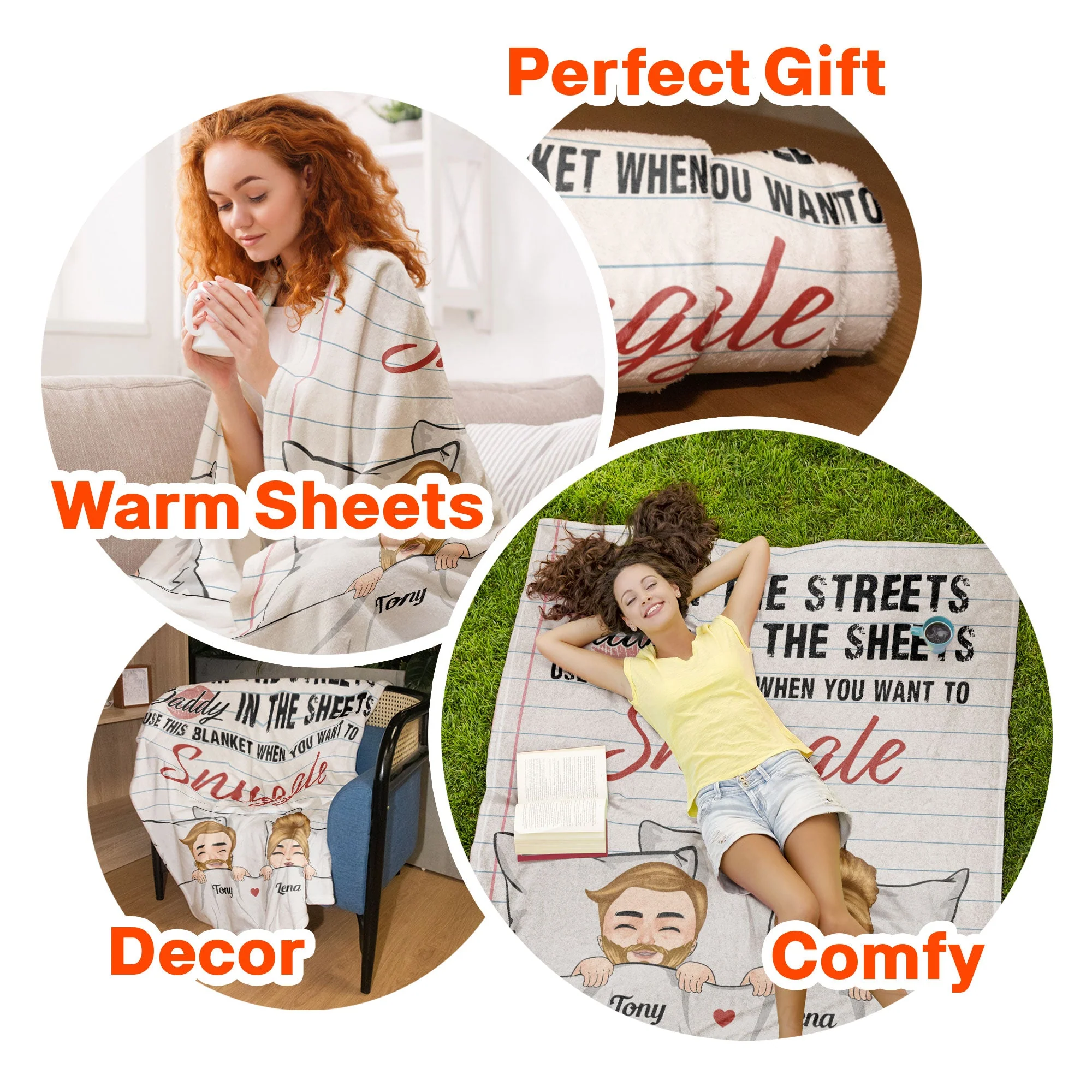 Daddy In The Sheets - Personalized Blanket - Image 7