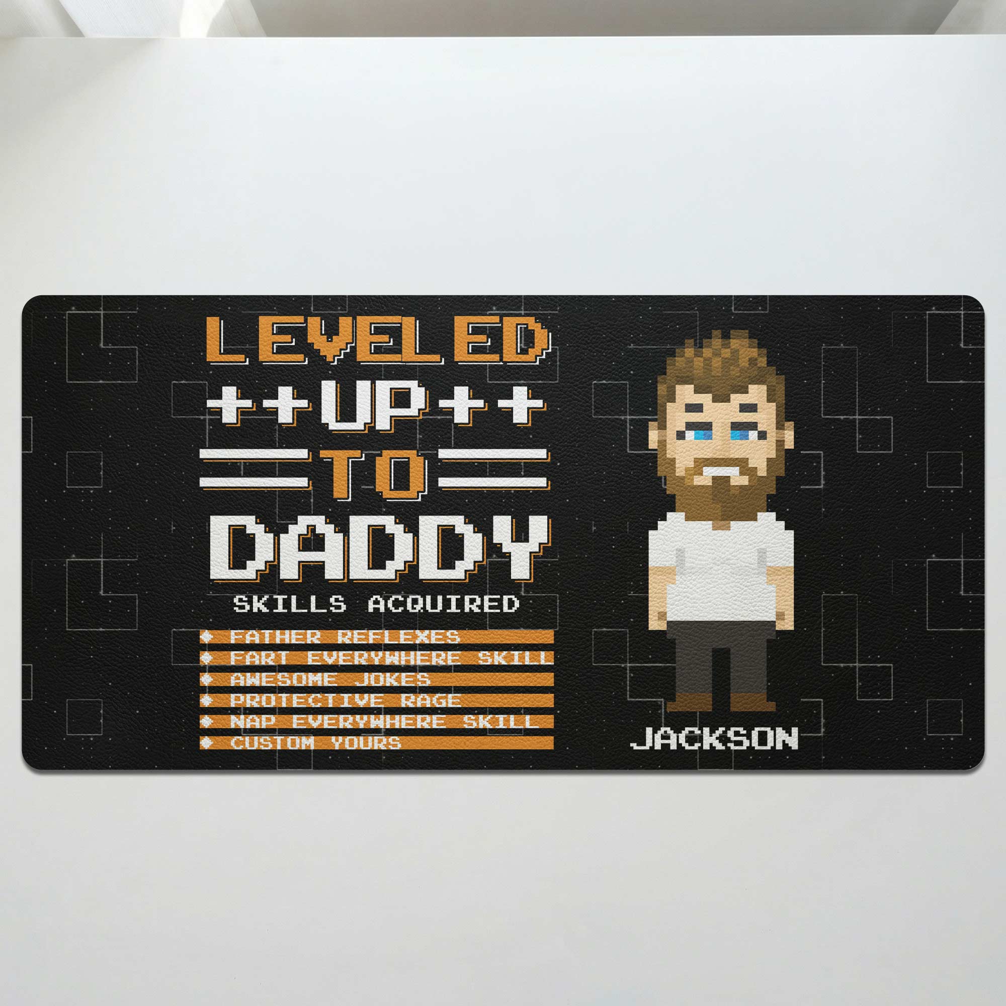 Daddy Level Up - Father's Day Gifts For Gaming Dad - Personalized Desk Mat - Image 3