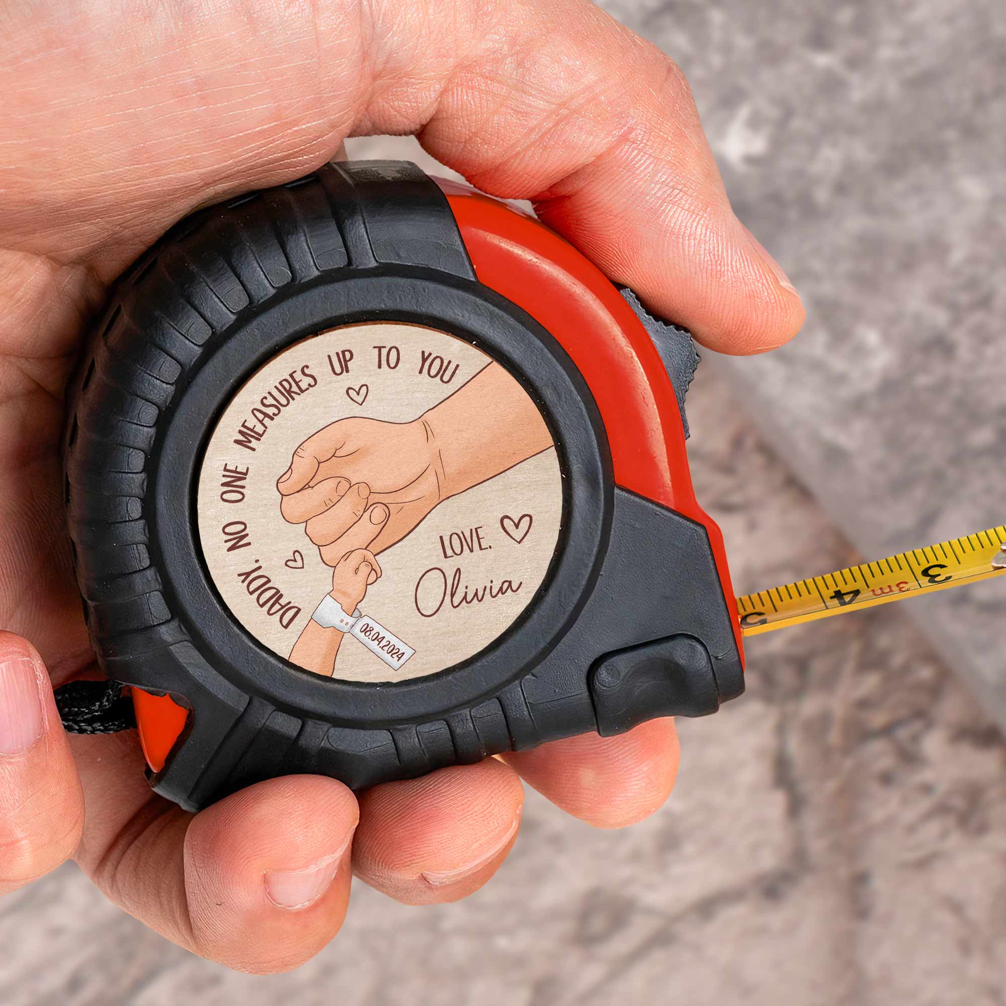 Daddy, No One Measures Up To You - Personalized Tape Measure - Image 3
