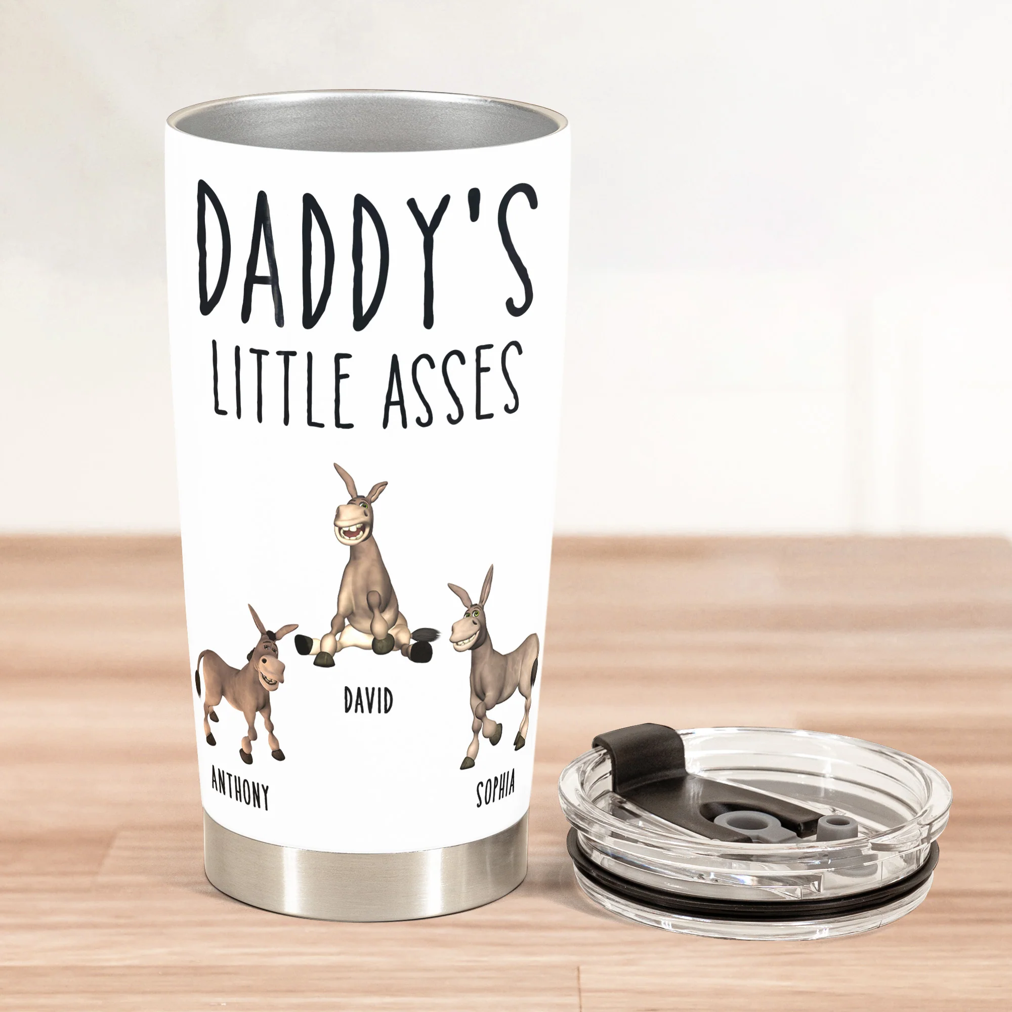 Daddy's Little Asses - Custom Title - Gifts For Mommy, Dad, Papa - Personalized Tumbler Cup - Image 3