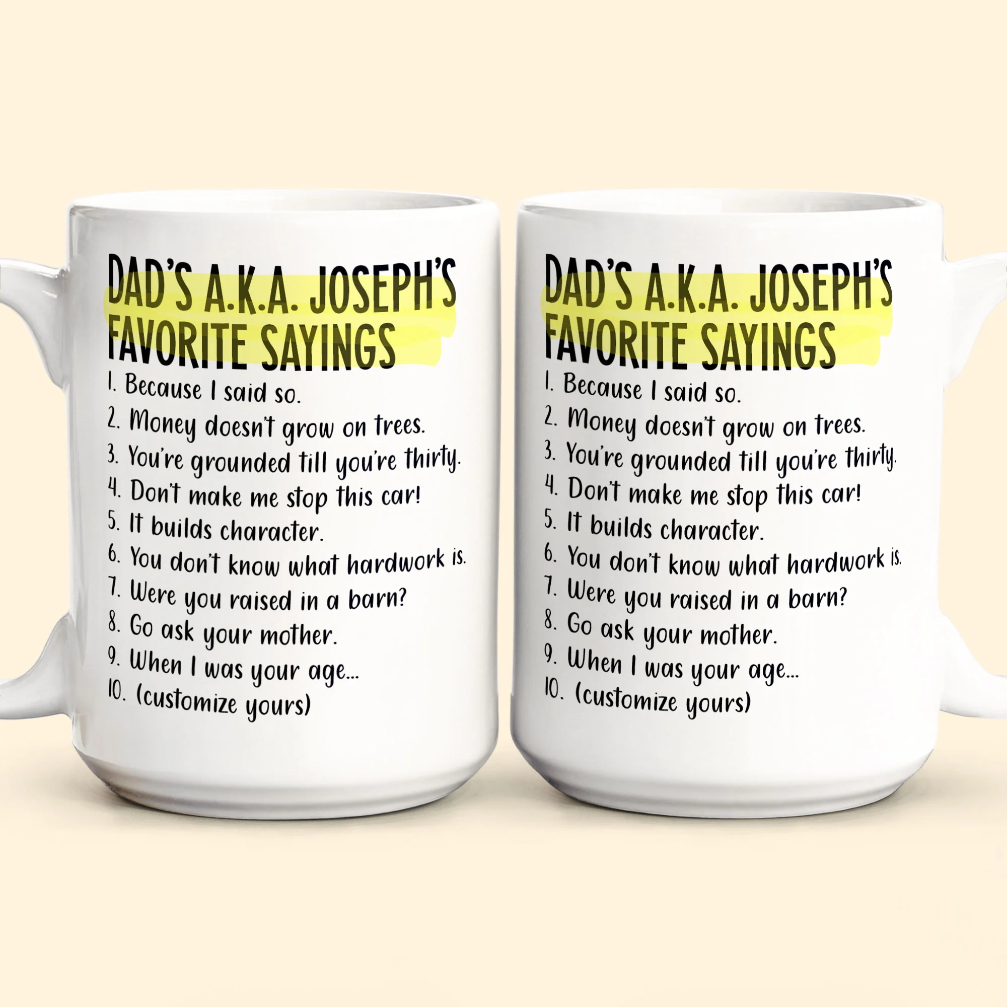 Dad's Favorite Sayings - Personalized Mug - Image 6