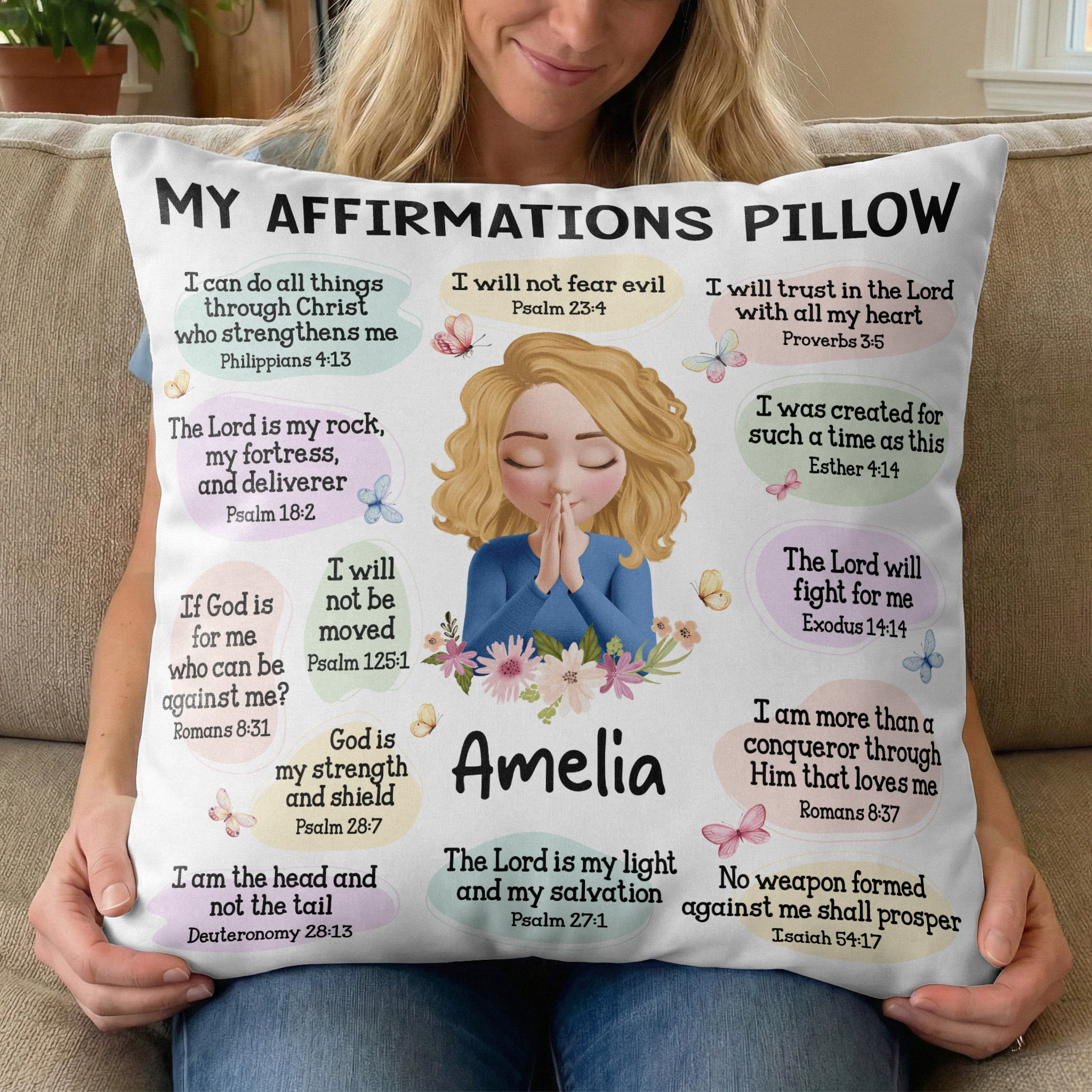 Daily Affirmation Pillow Gift For Her - Personalized Pillow (Insert Included) - Image 2