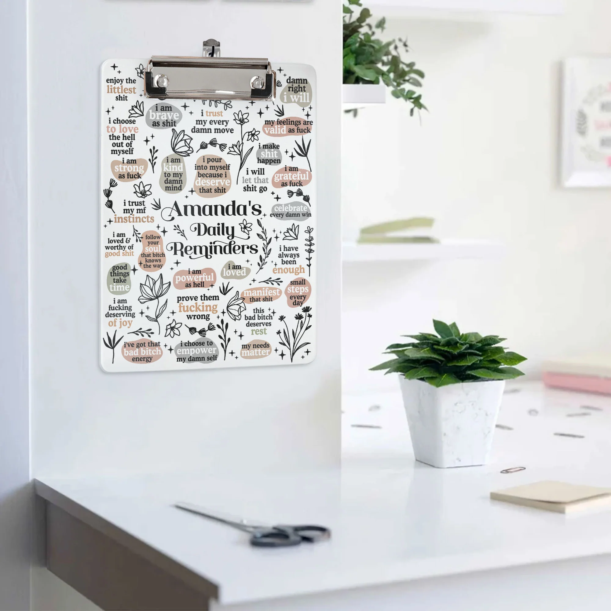 Daily Reminders Office Funny Gift For Coworkers Boss - Personalized Acrylic Clipboard - Image 5