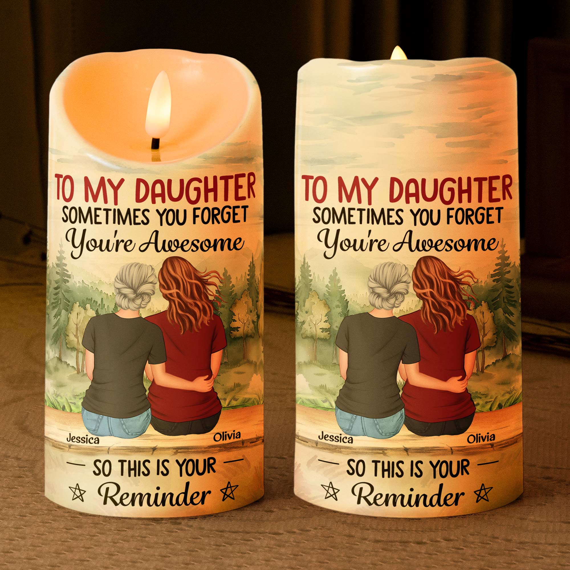 Daughter - This Is Your Reminder - Personalized LED Candle - Image 3