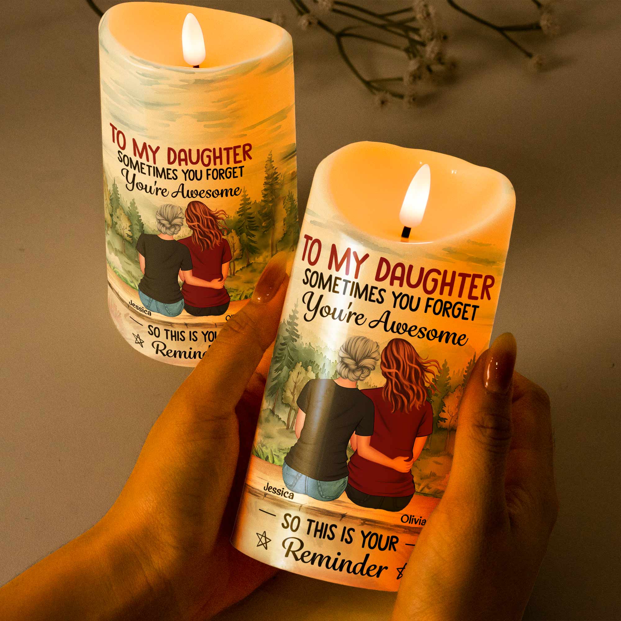 Daughter - This Is Your Reminder - Personalized LED Candle - Image 4