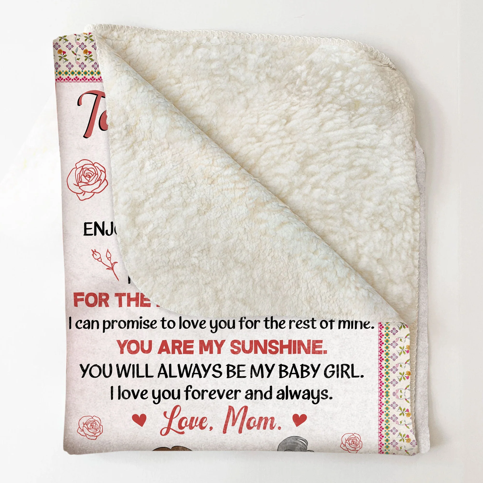 Daughter, Wherever Your Journey In Life May Take You, - Personalized Blanket - Image 4