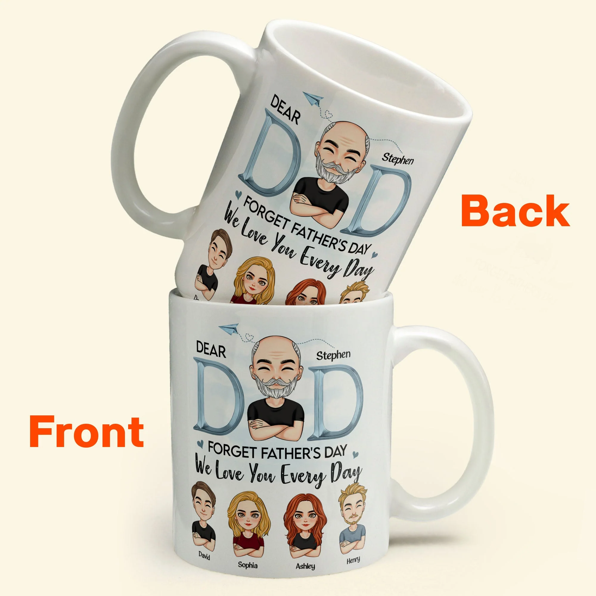 Dear Dad, We Love You - Personalized Mug - Image 6