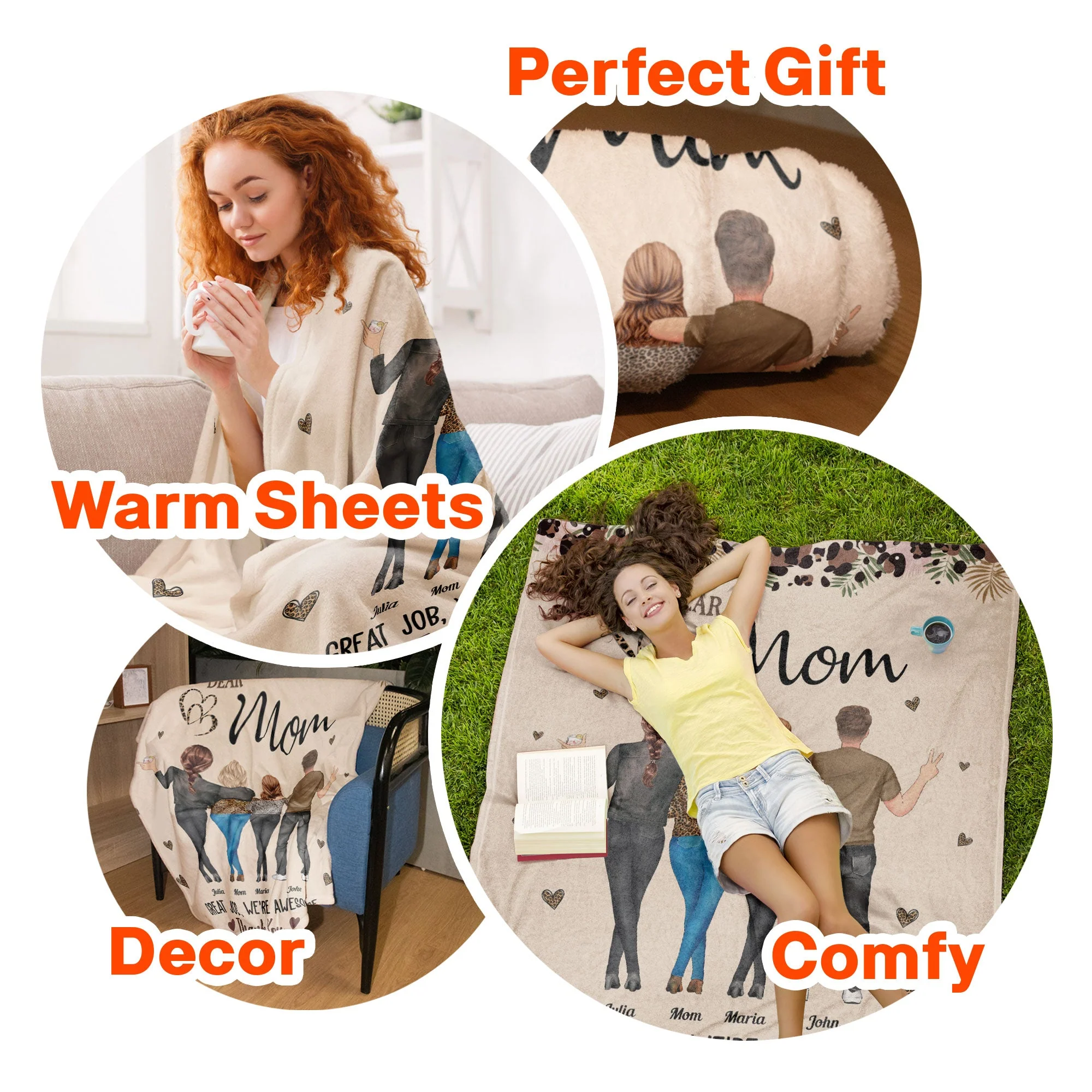Dear Mom Great Job, We're Awesome Thank You - Personalized Blanket - Image 7