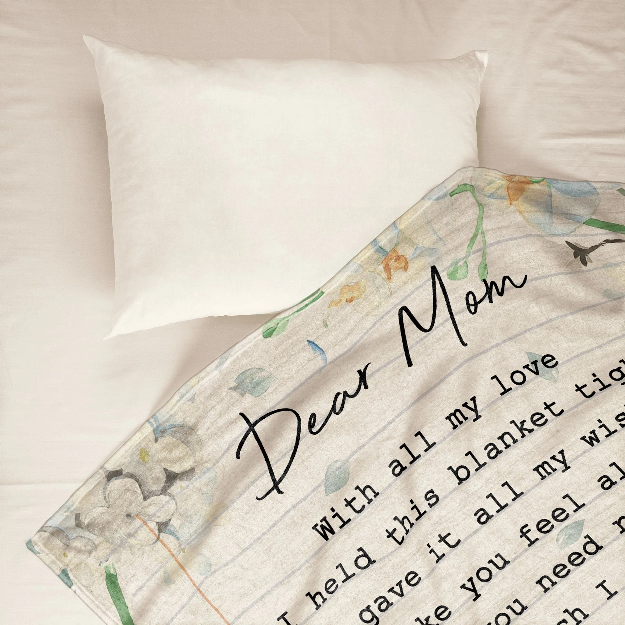 Dear Mom - Personalized Mom Blanket - Image 2