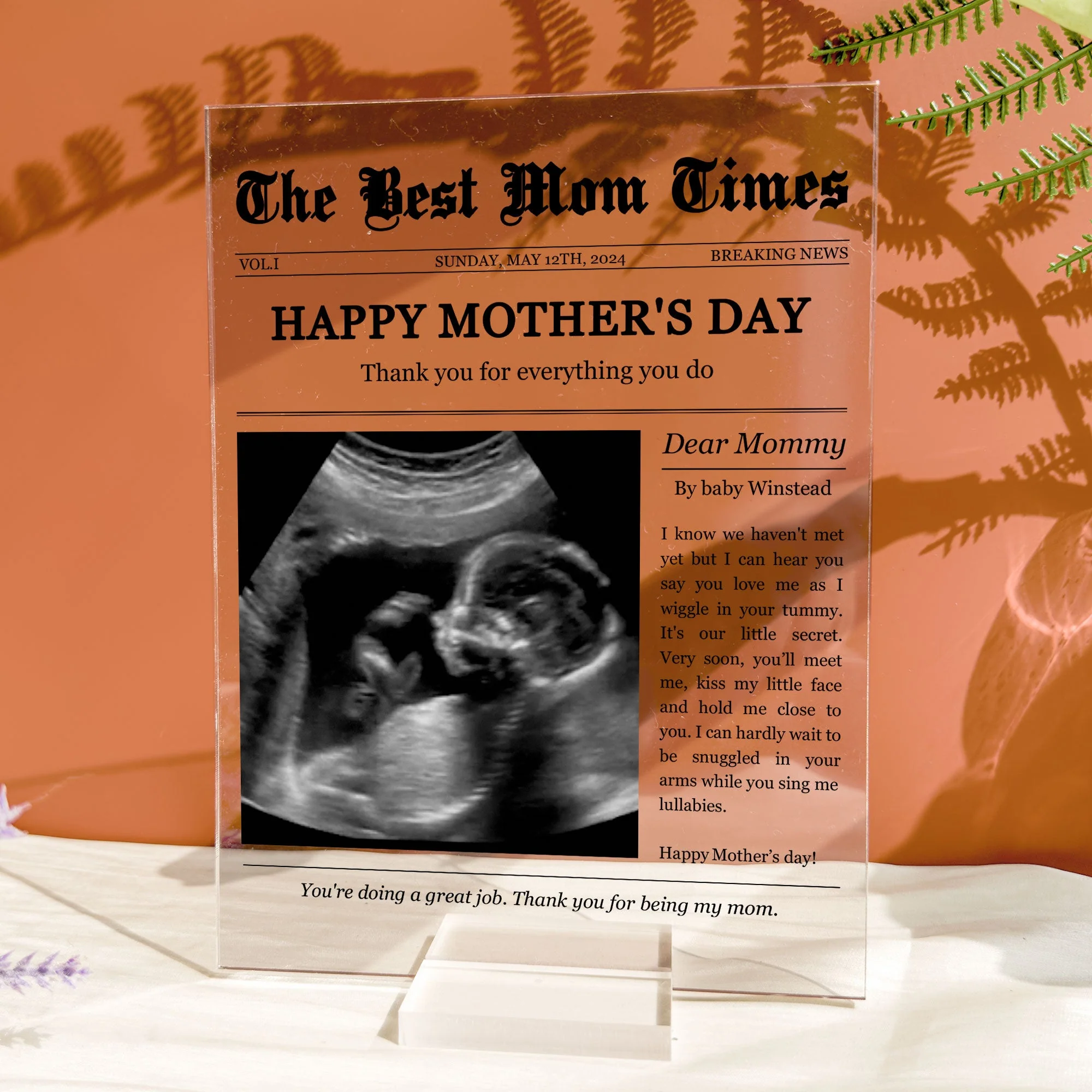 Dear Mommy I Know We Haven't Met Yet - Personalized Acrylic Photo Plaque - Image 5