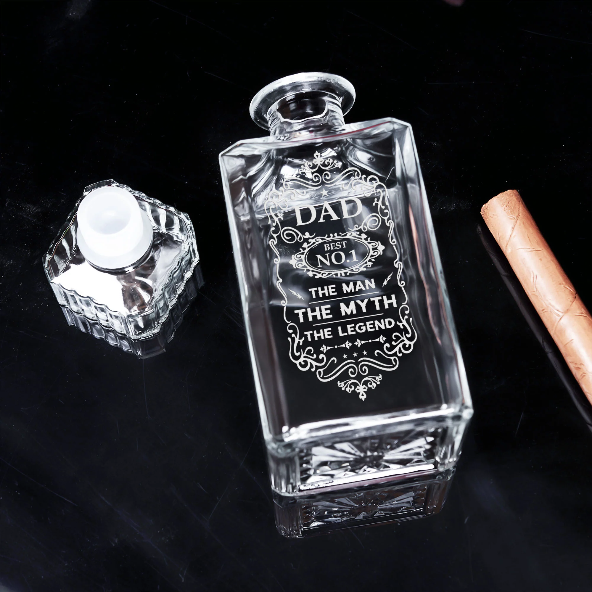 Decanter For Dad The Man The Myth The Legend - Custom Decanter - Image 3