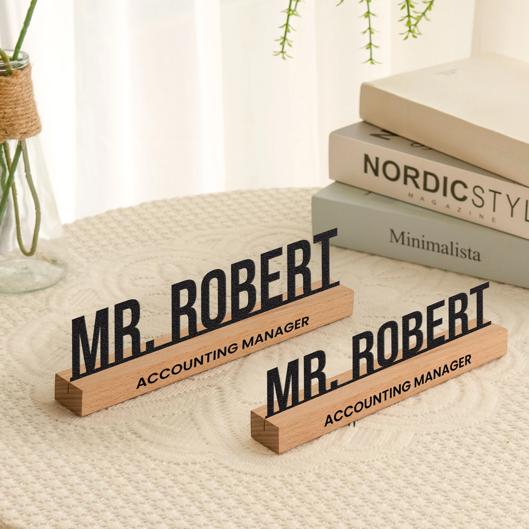Desk Name Plate For Teacher, Principal, Executive, Custom Company Office Gifts - Personalized Metal Desk Name Plate - Image 3