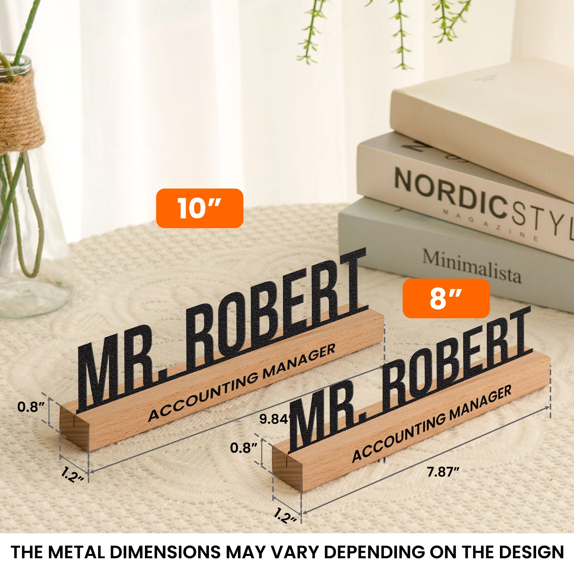 Desk Name Plate For Teacher, Principal, Executive, Custom Company Office Gifts - Personalized Metal Desk Name Plate - Image 4