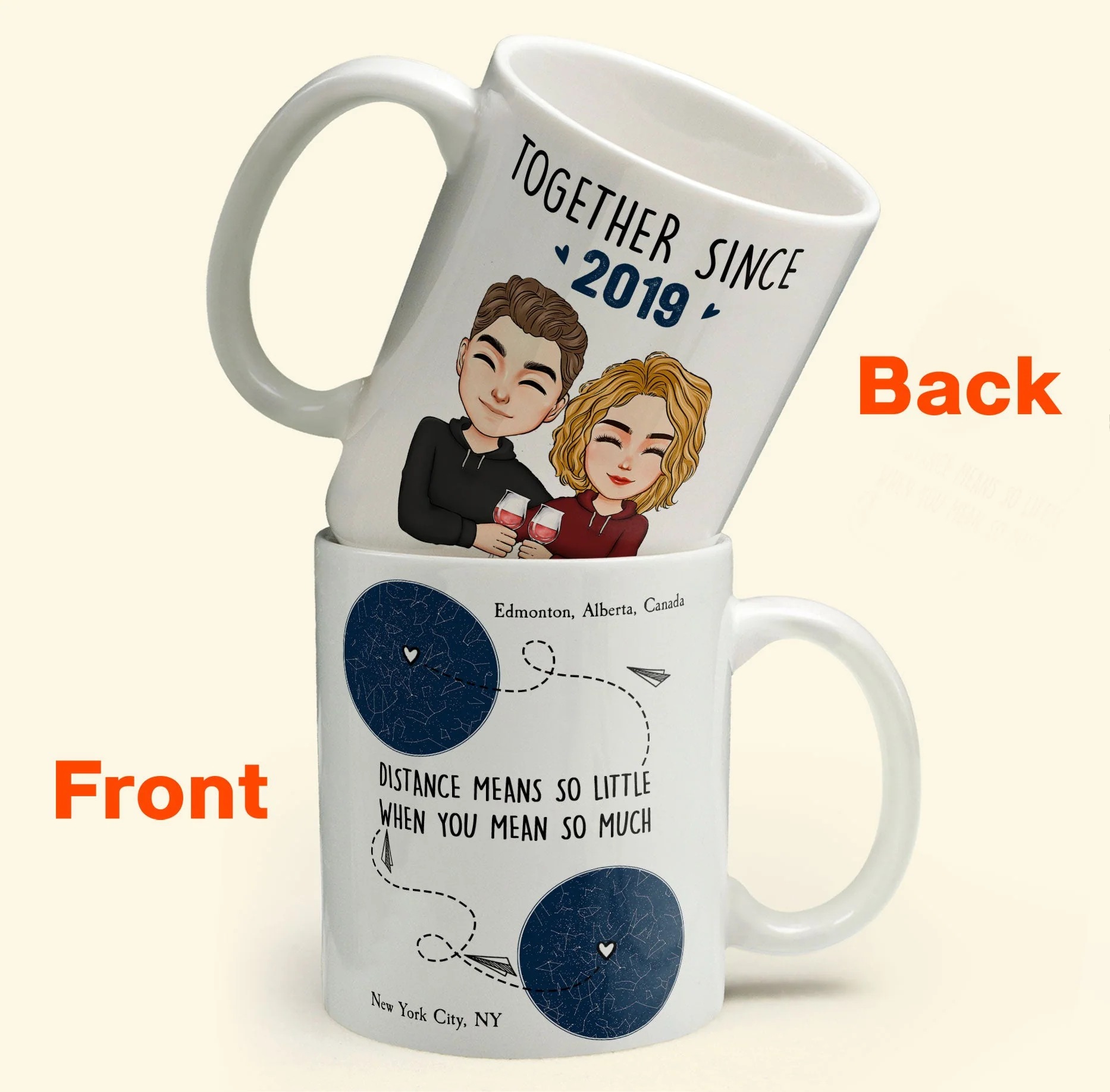 Distance Means So Little - Personalized Mug - Image 3
