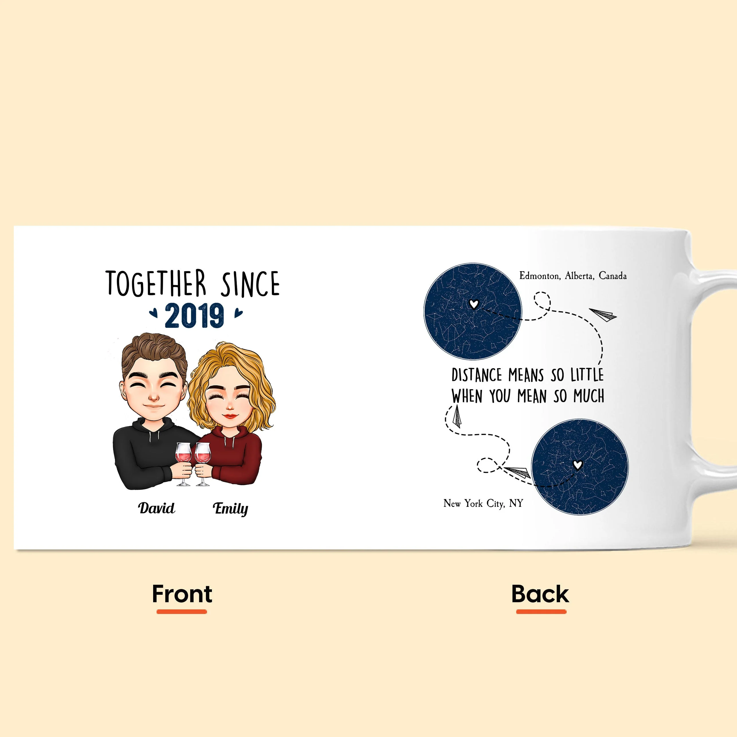 Distance Means So Little - Personalized Mug - Image 7