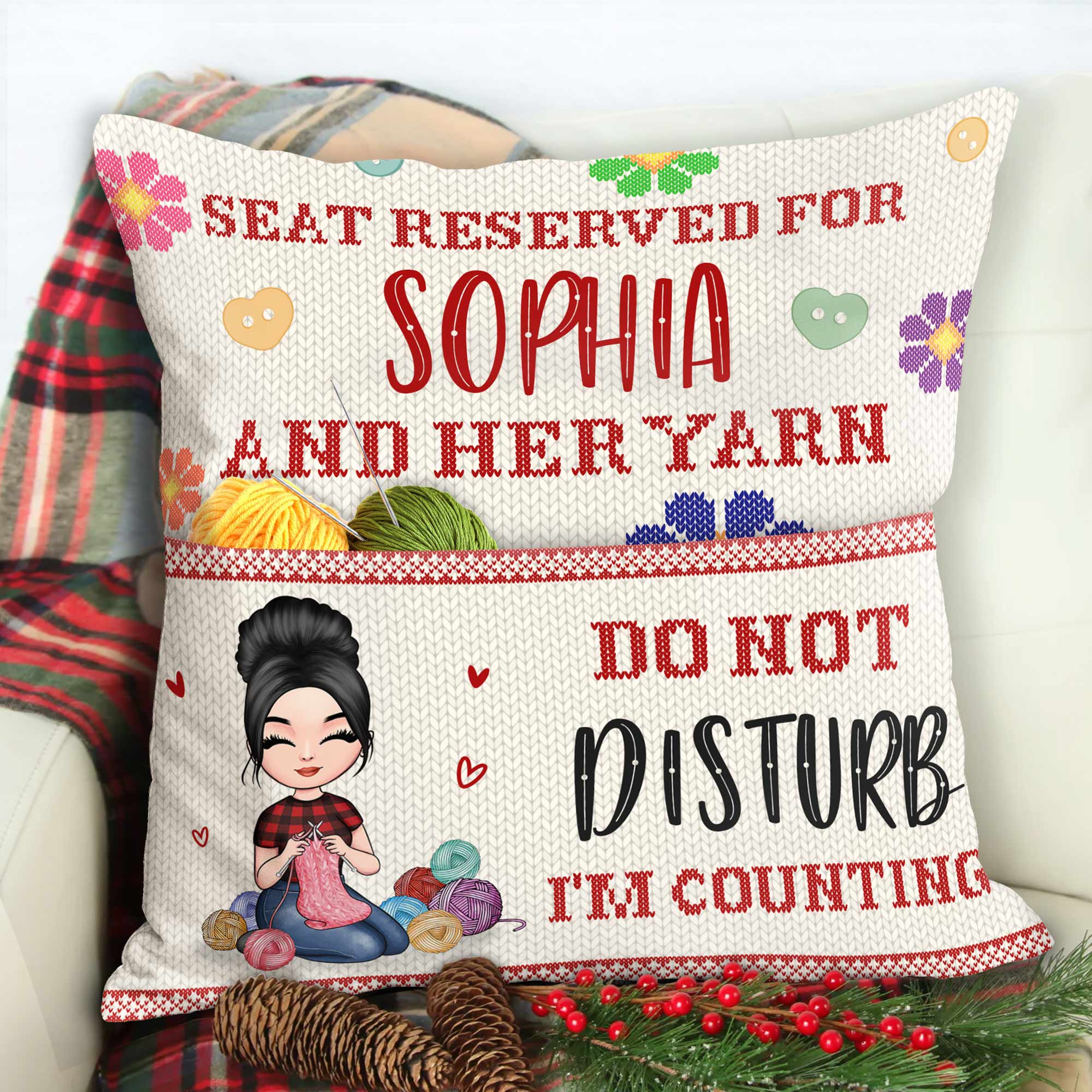 Do Not Disturb I'm Counting - Personalized Pocket Pillow (Insert Included) - Image 2