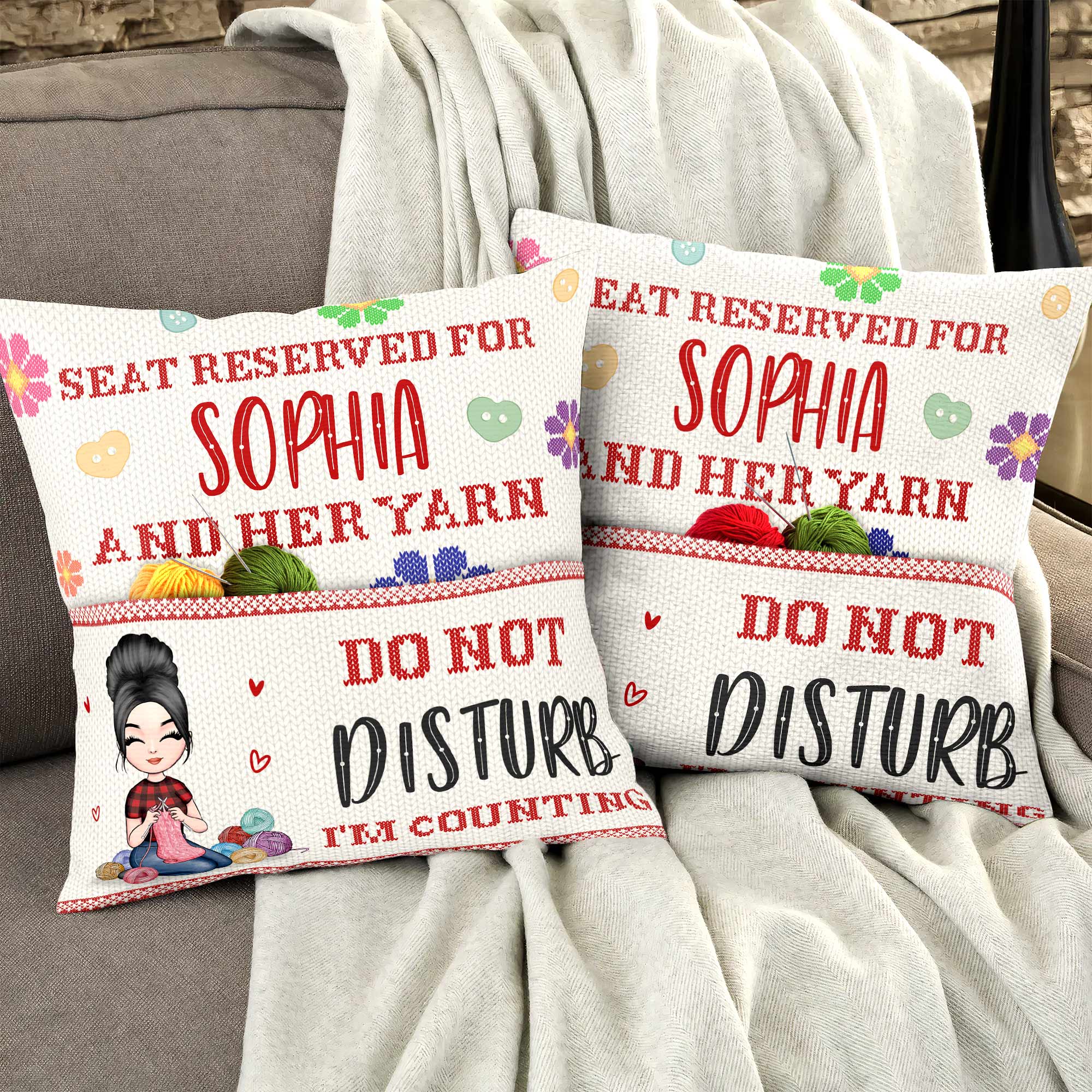 Do Not Disturb I'm Counting - Personalized Pocket Pillow (Insert Included) - Image 3