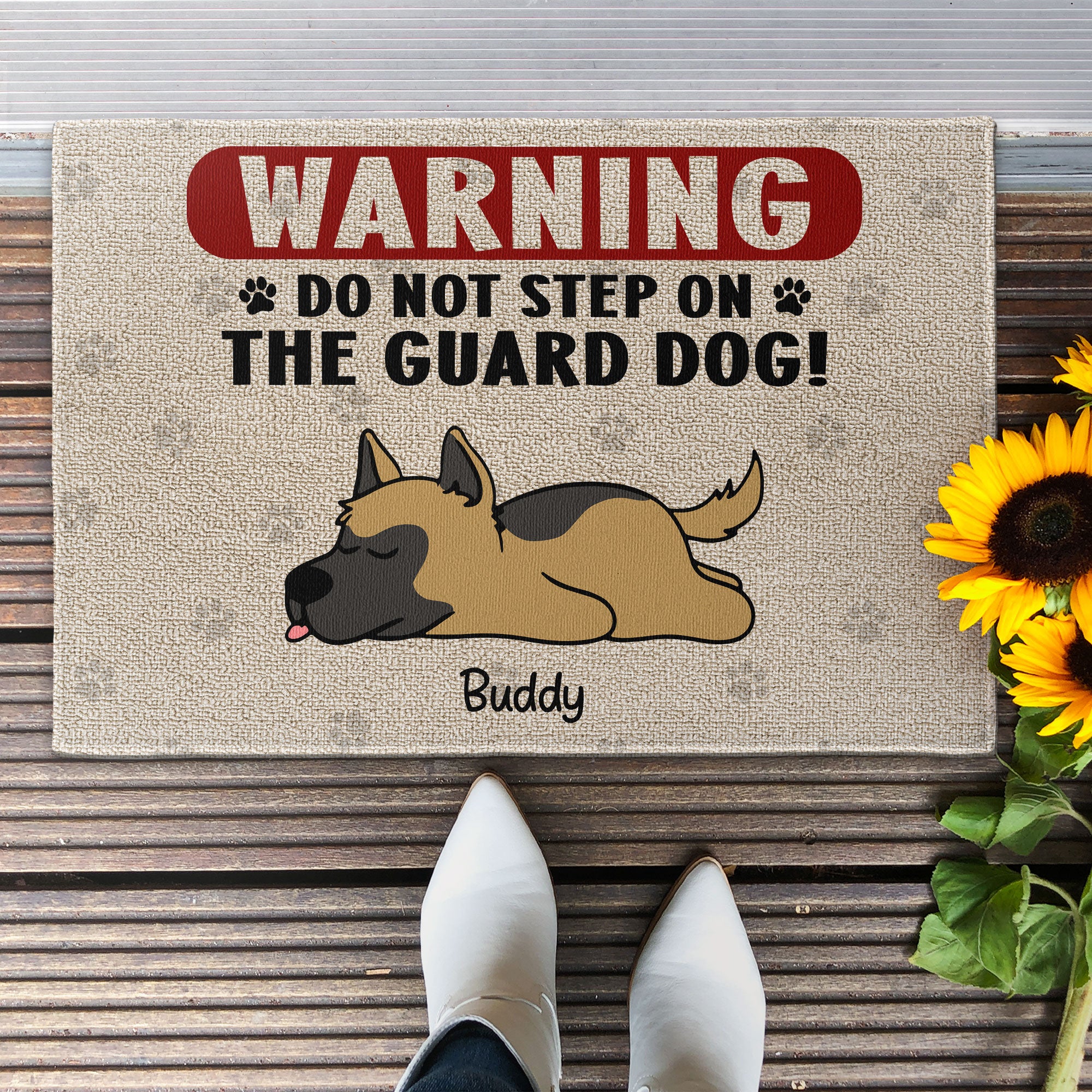 Do Not Step On Guard Dog - Personalized Doormat - Image 4