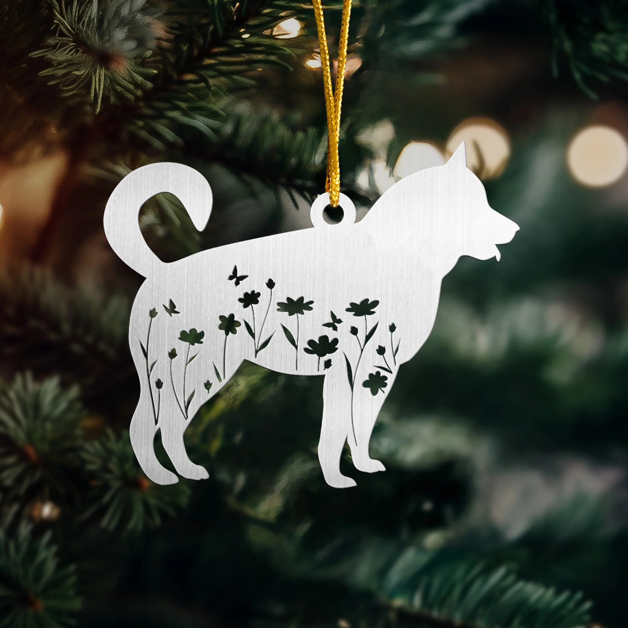 Dog Lovers Christmas Gifts, Dog Memorial Gift - Personalized Metal Ornament - Image 2