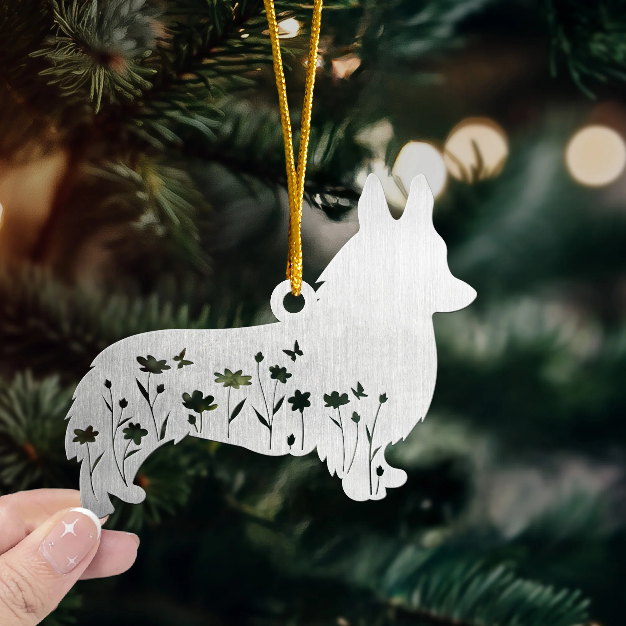 Dog Lovers Christmas Gifts, Dog Memorial Gift - Personalized Metal Ornament - Image 3