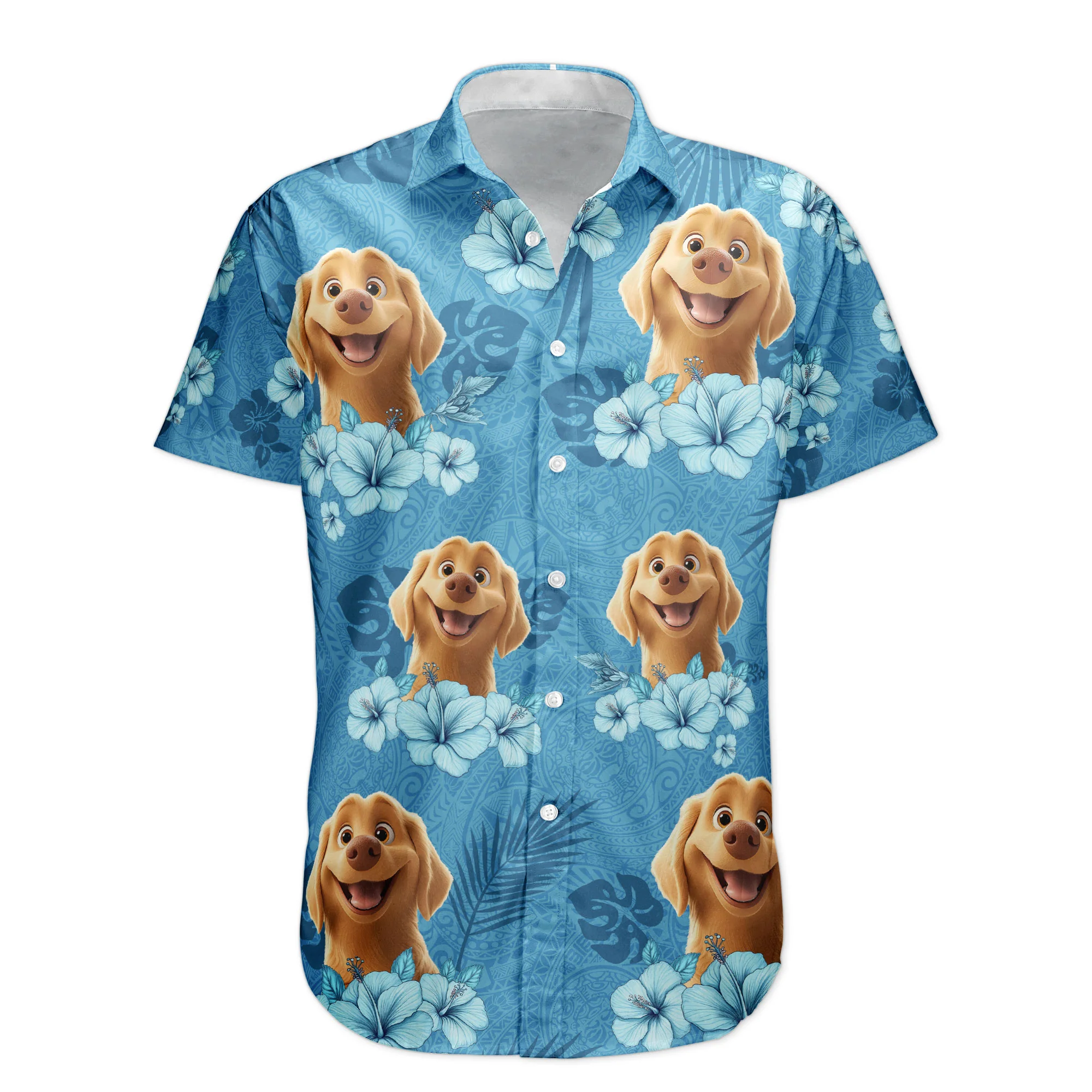 Dog Lovers Summer Tropical Vibe - Personalized Hawaiian Shirt - Image 5