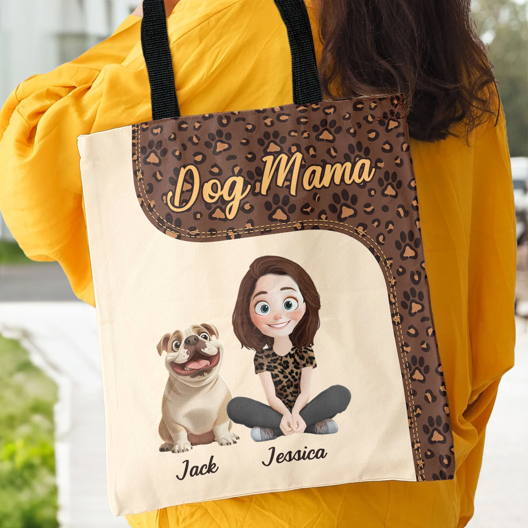 Dog Mama - Personalized Tote Bag - Image 4