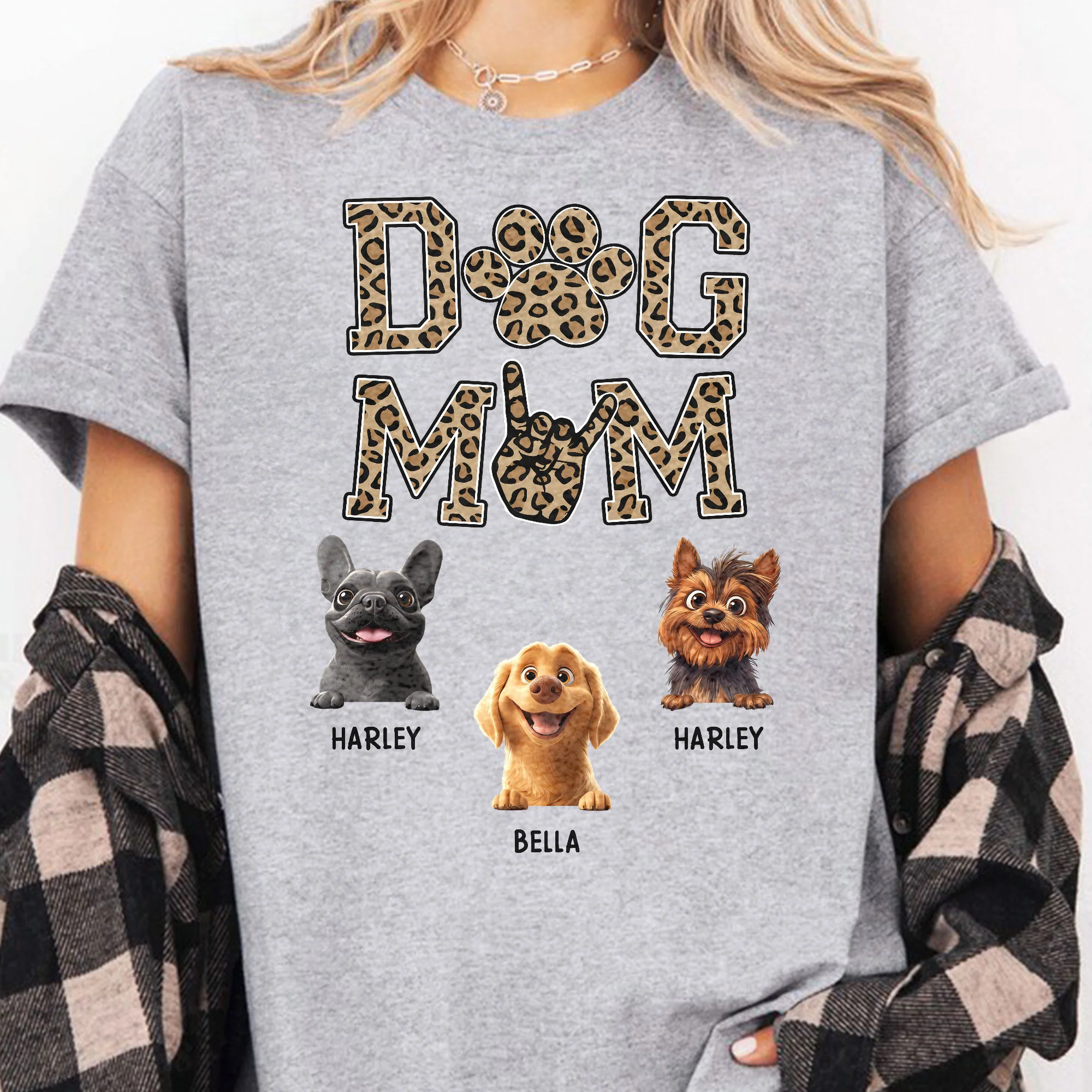 Dog Mom - 3D Version - Personalized Shirt - Image 2