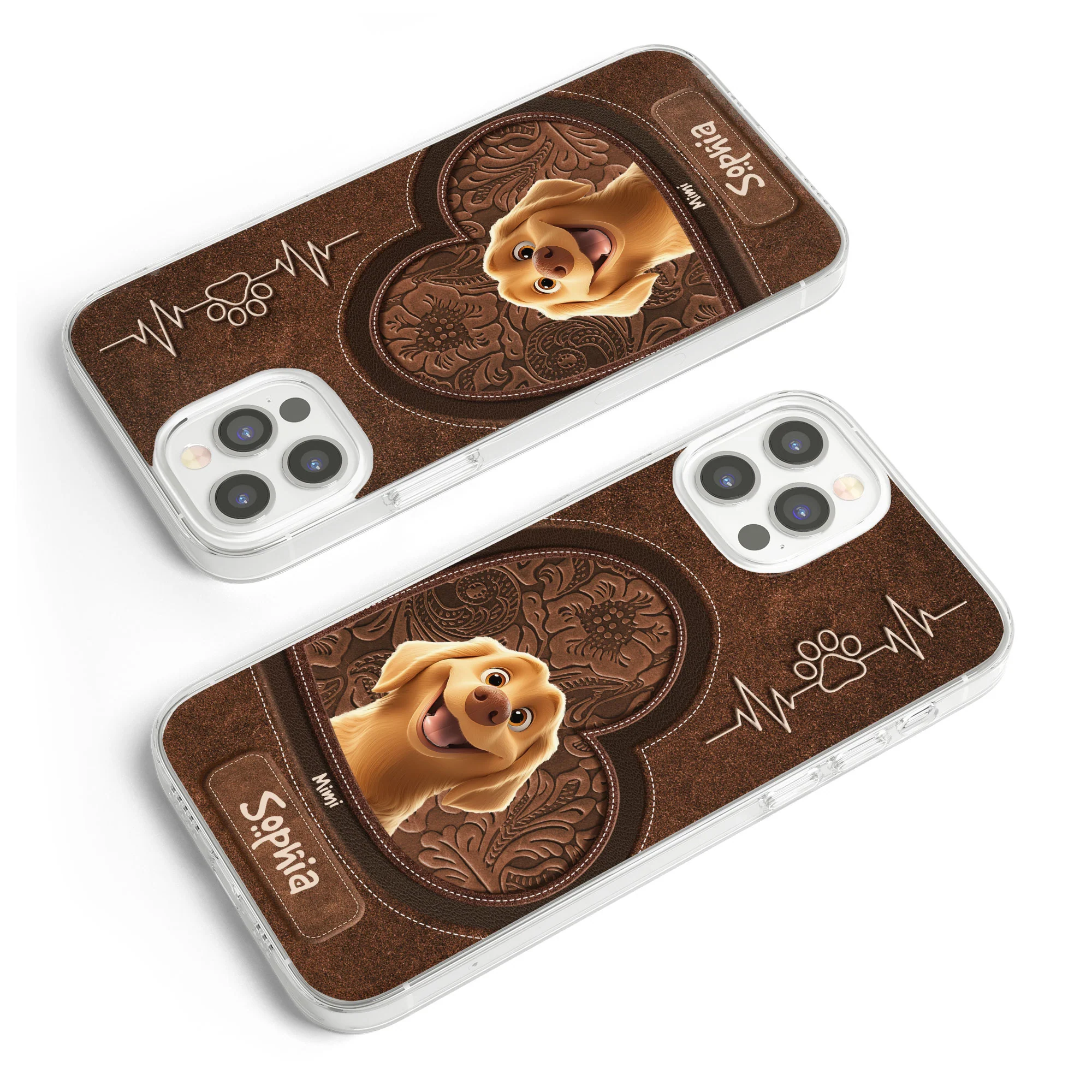 Dog Mom - Dog Dad - New Cartoon - Personalized Clear Phone Case - Image 3