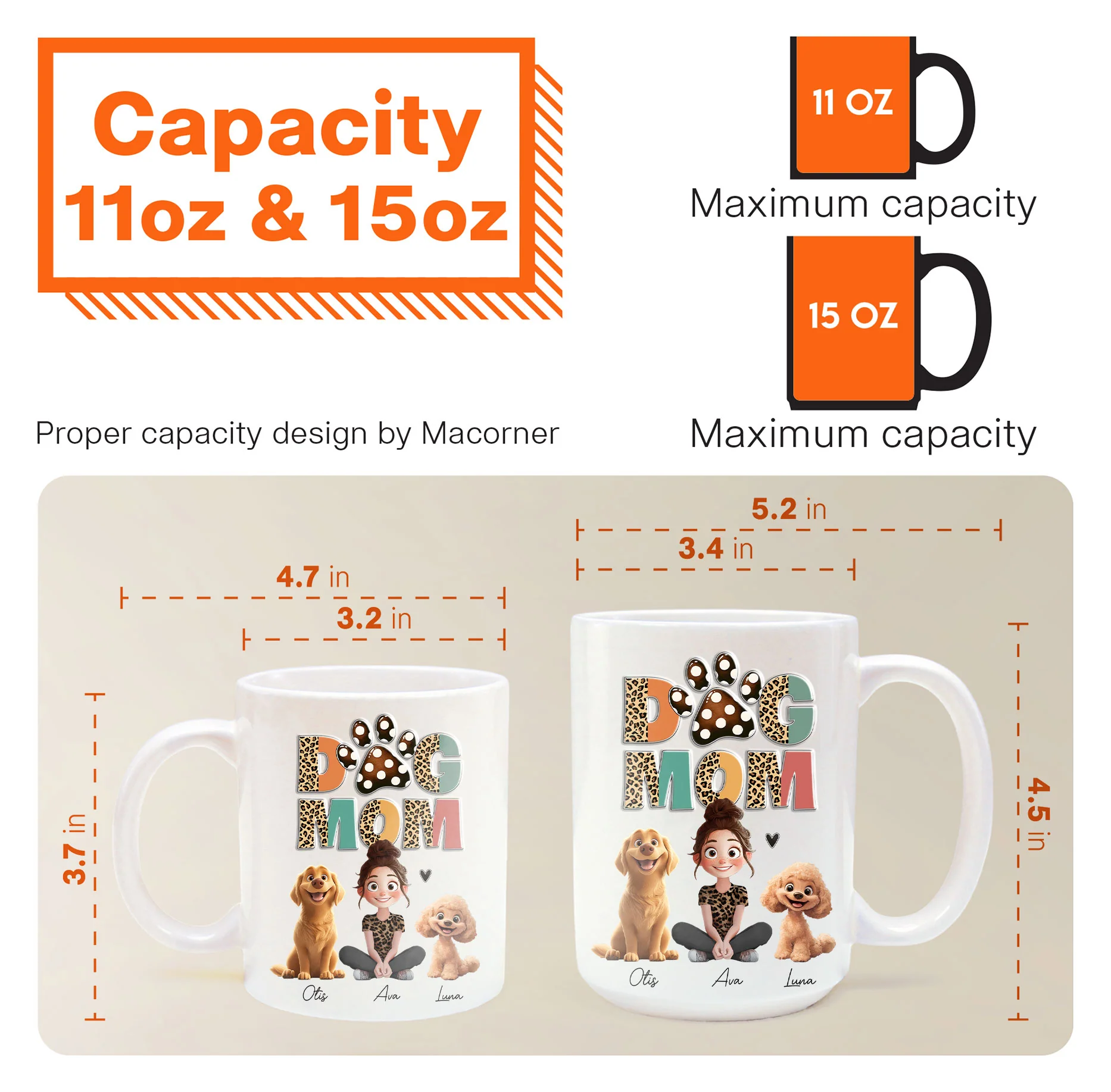 DOG MOM - Personalized Mug - Image 8