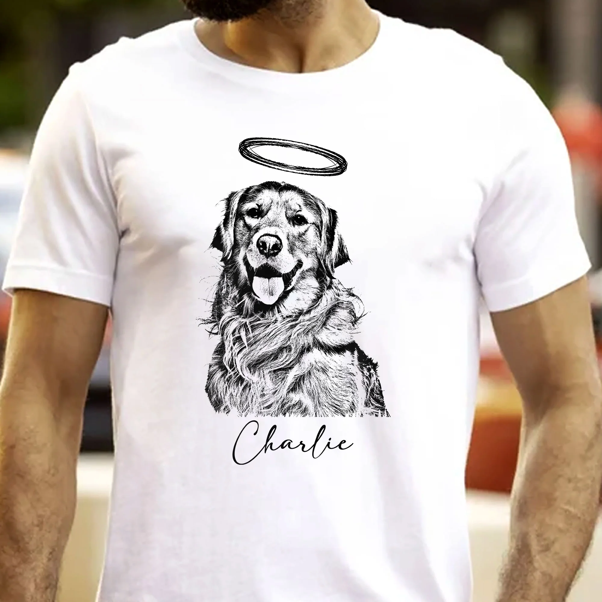 Dog Photo & Name Loss Of Dog - Personalized Photo Shirt - Image 4