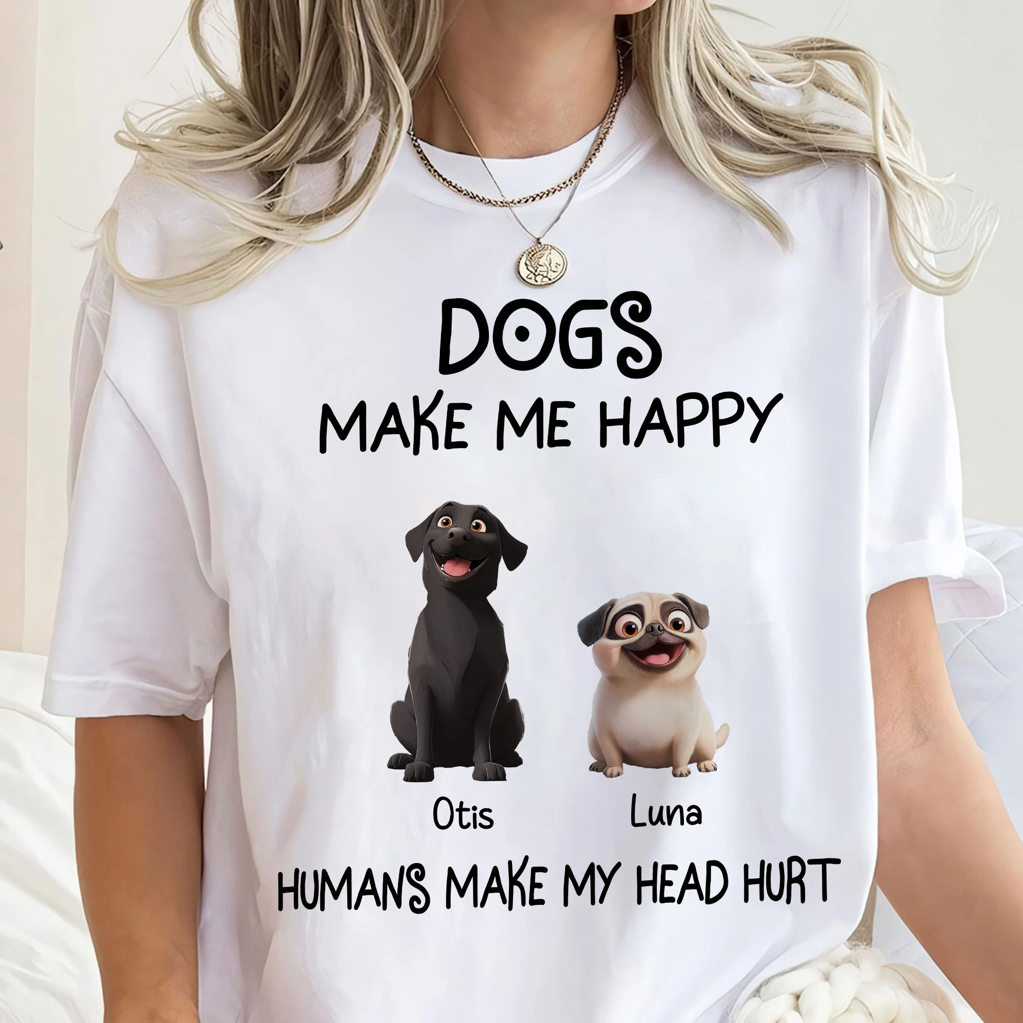 Dogs Make Me Happy - Personalized Shirt - Image 2