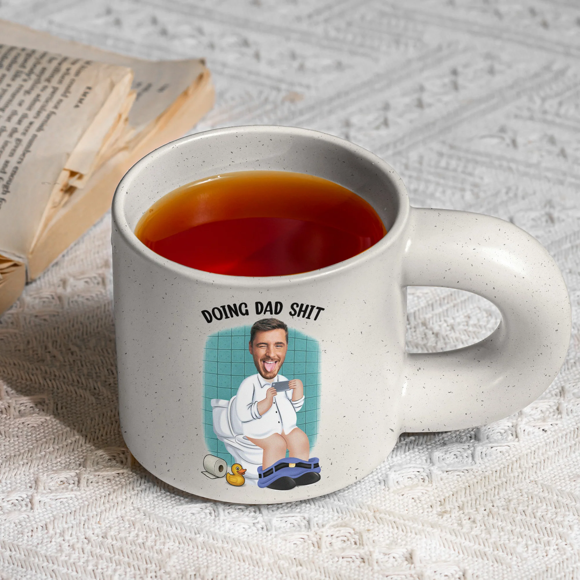 Doing Dad Sh!t - Personalized Photo Chunky Mug - Image 5