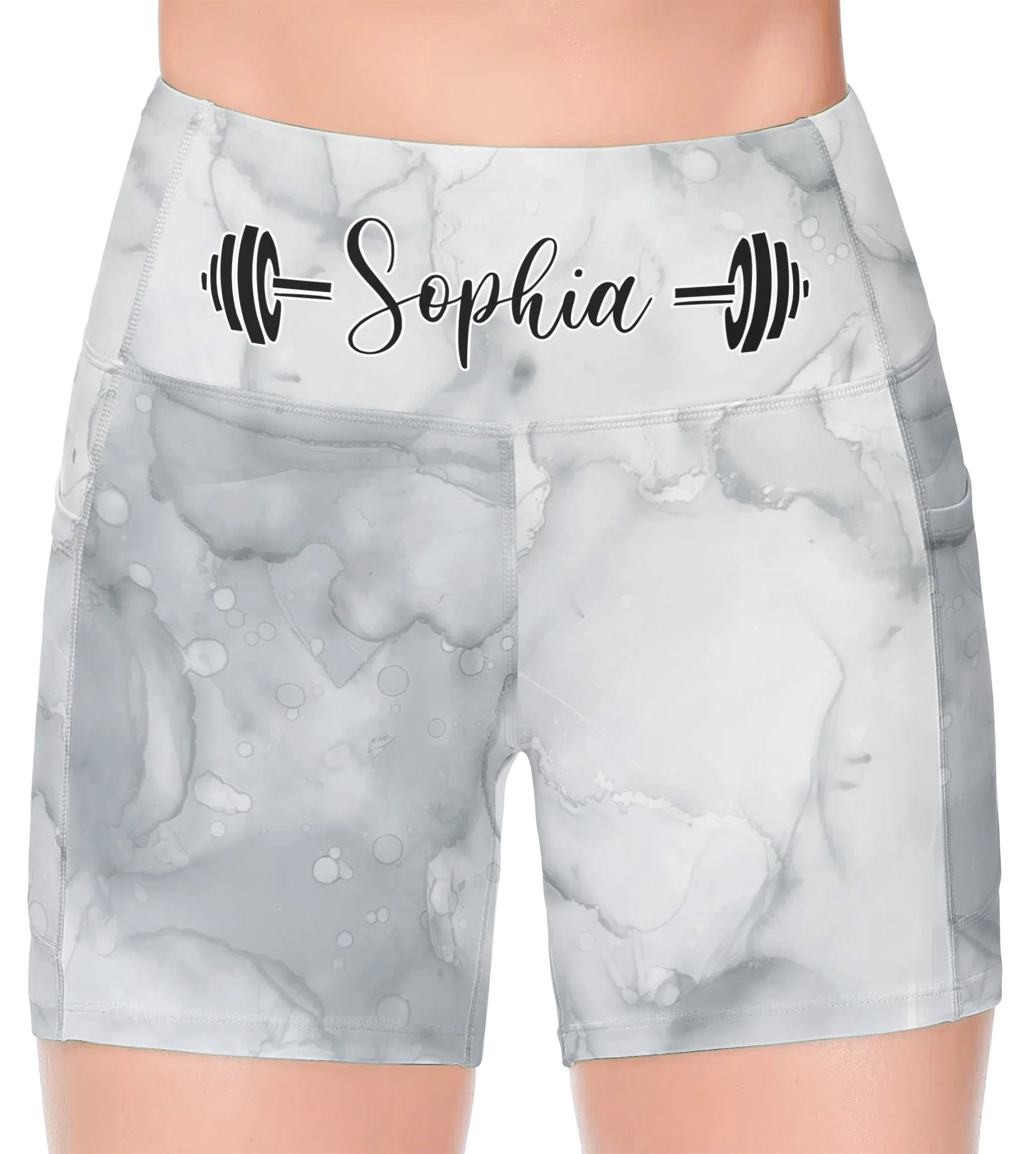 Don't Be Moody, Grow Ya Booty - Personalized Women's Workout Shorts - Image 4