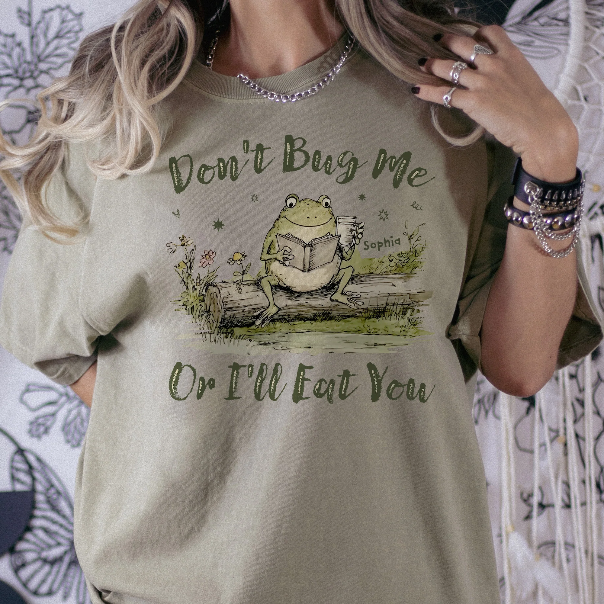 Don't Bug Me Or I'll Eat You Cute Frog - Personalized Comfort Tee - Image 4