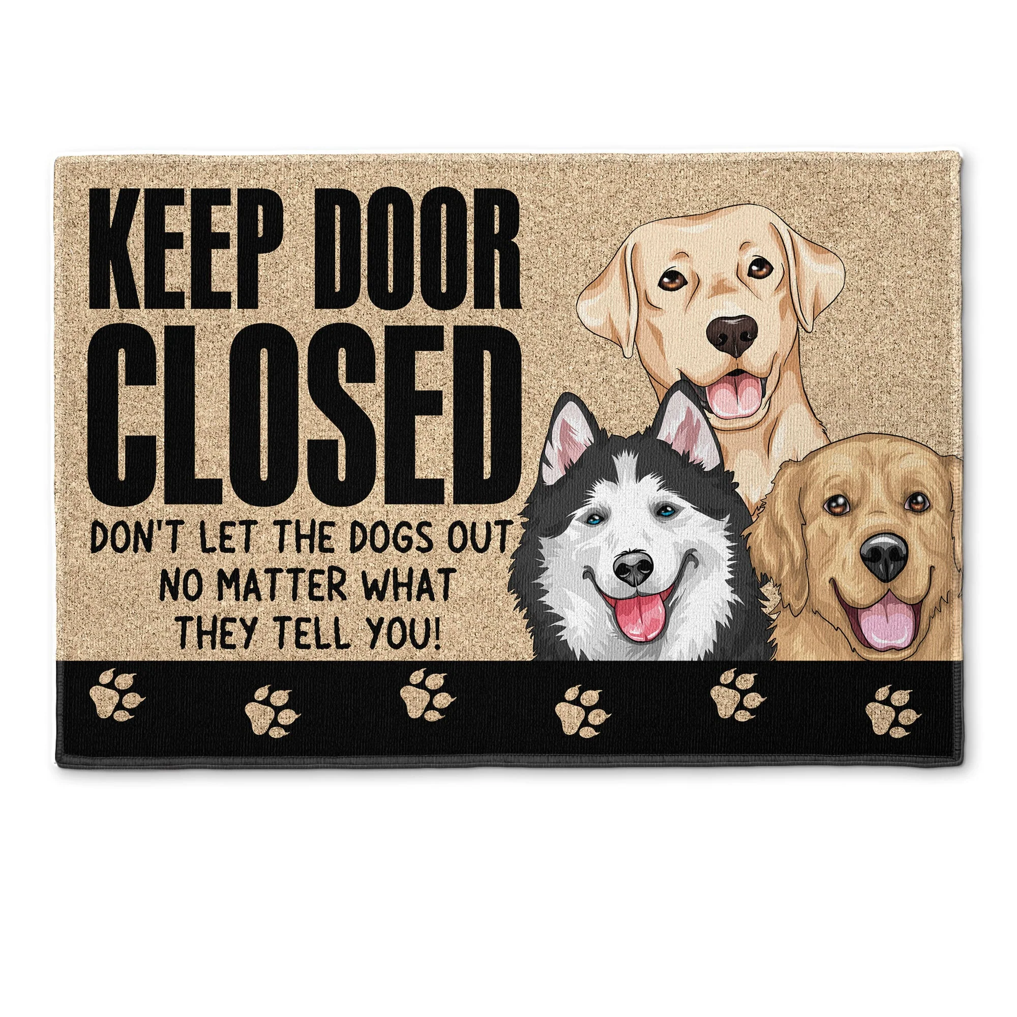 Don't Let The Pets Out - Personalized Doormat - Image 3