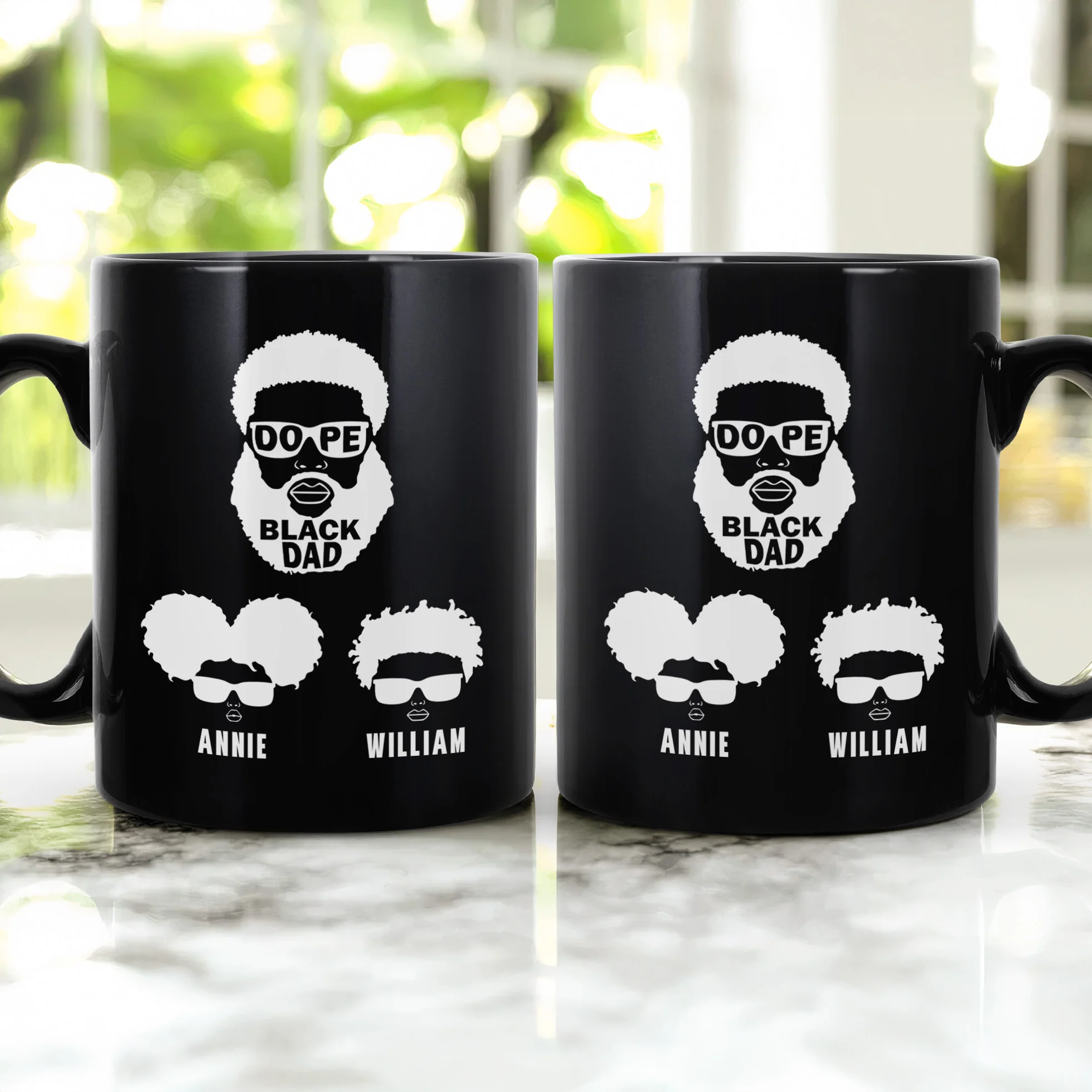 Dope Black Dad, Dope Black Father Black Mug Ver - Father's Day Gift - Personalized Mug - Image 2