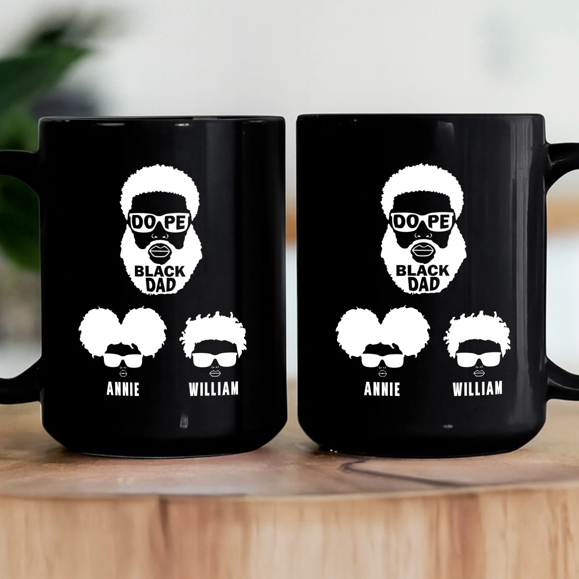 Dope Black Dad, Dope Black Father Black Mug Ver - Father's Day Gift - Personalized Mug - Image 3