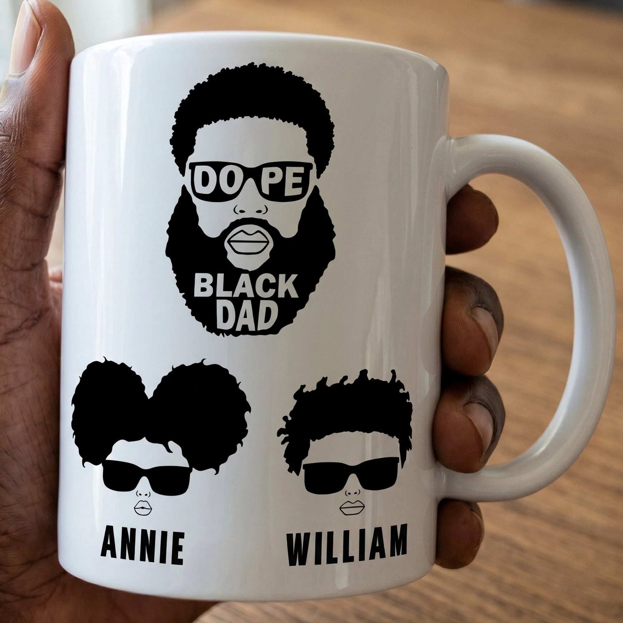 Dope Black Dad, Dope Black Father - Father's Day Gift - Personalized Mug