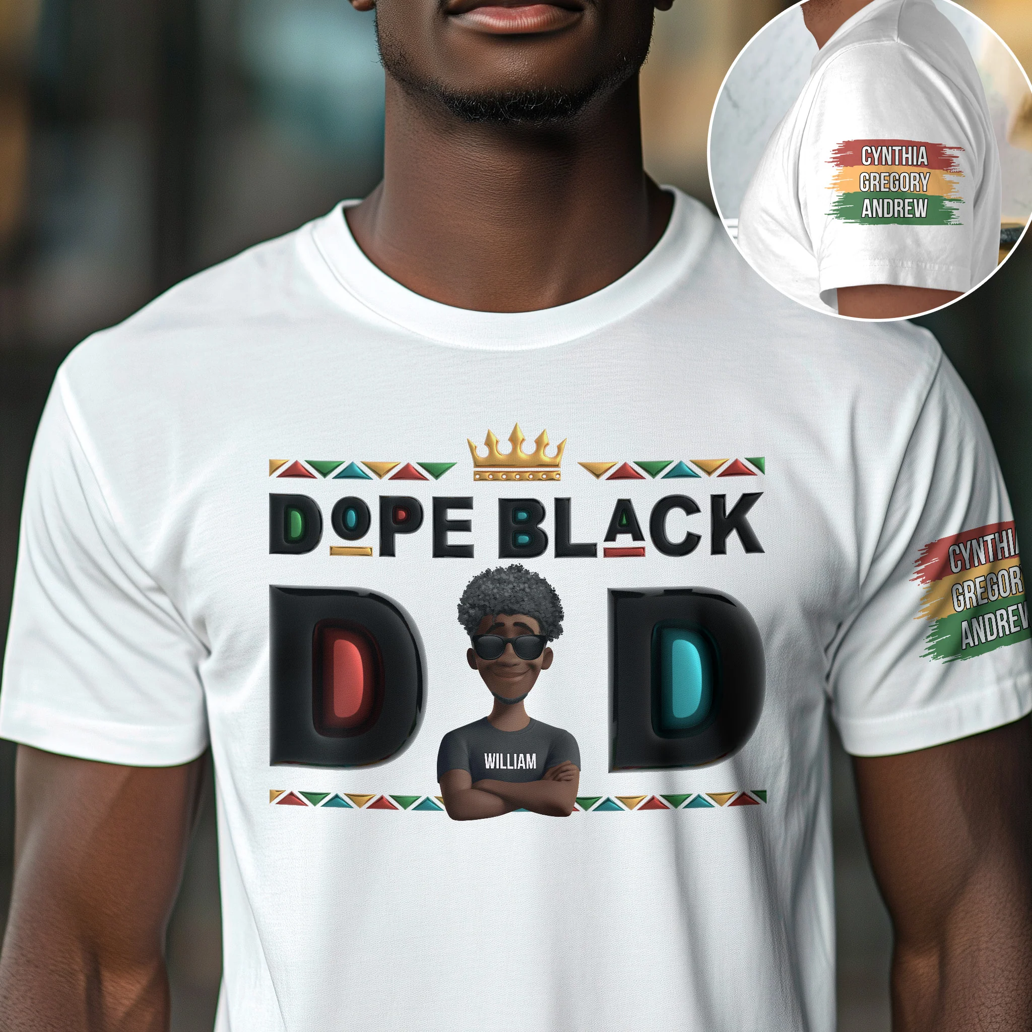 Dope Black Dad - Personalized Shirt