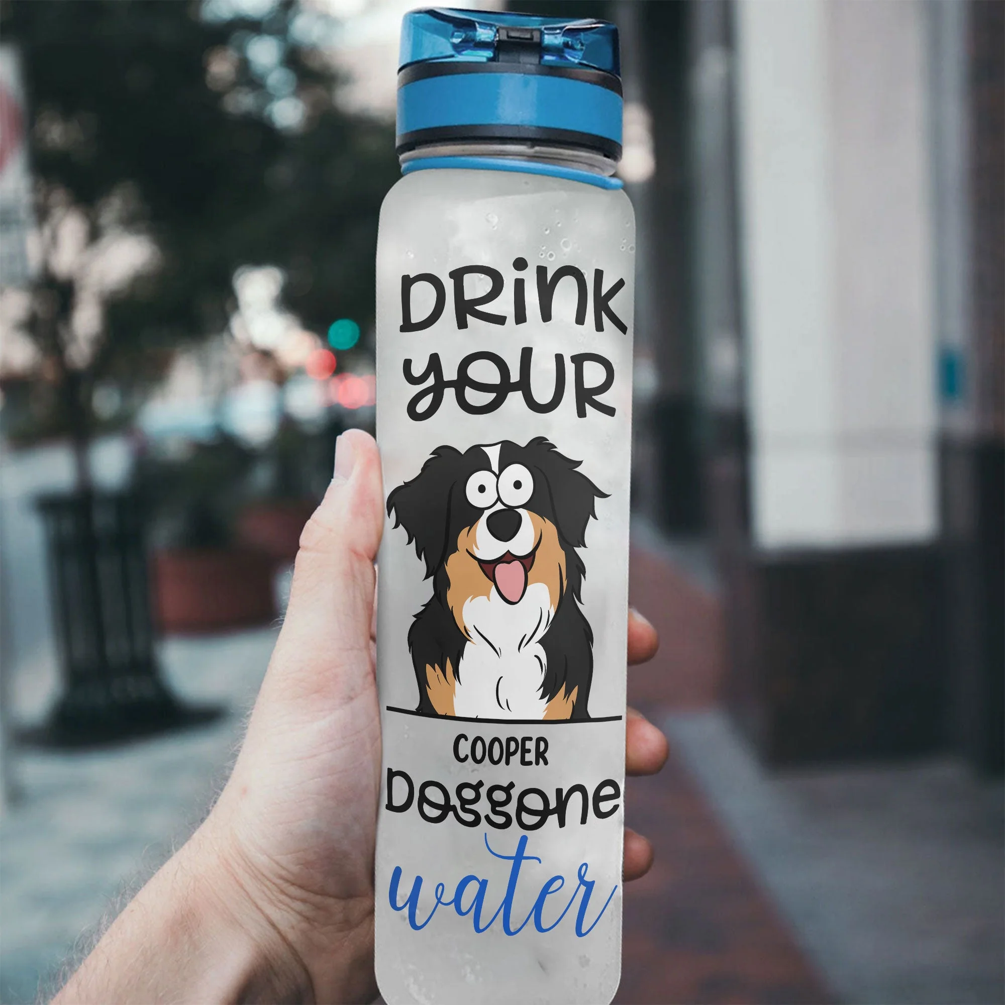 Drink Your Dog Gone Water - Personalized Water Bottle With Time Marker - Image 3
