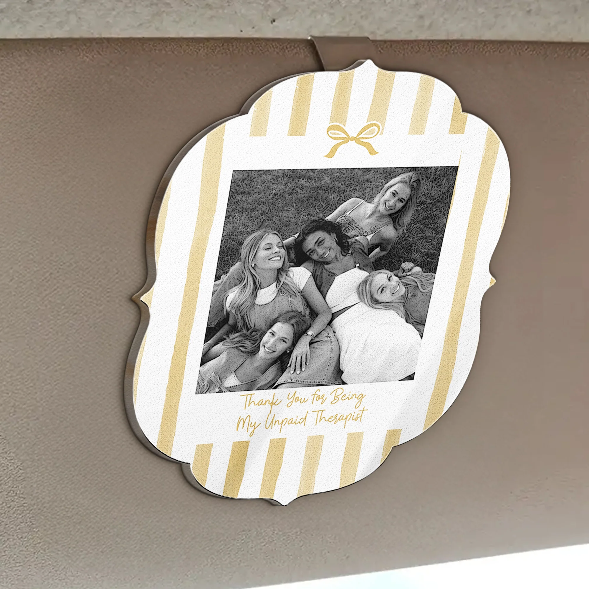 Drive Safe, Bestie - Retro Frame - Upload Friendship Photo - Personalized Car Visor Clip - Image 6