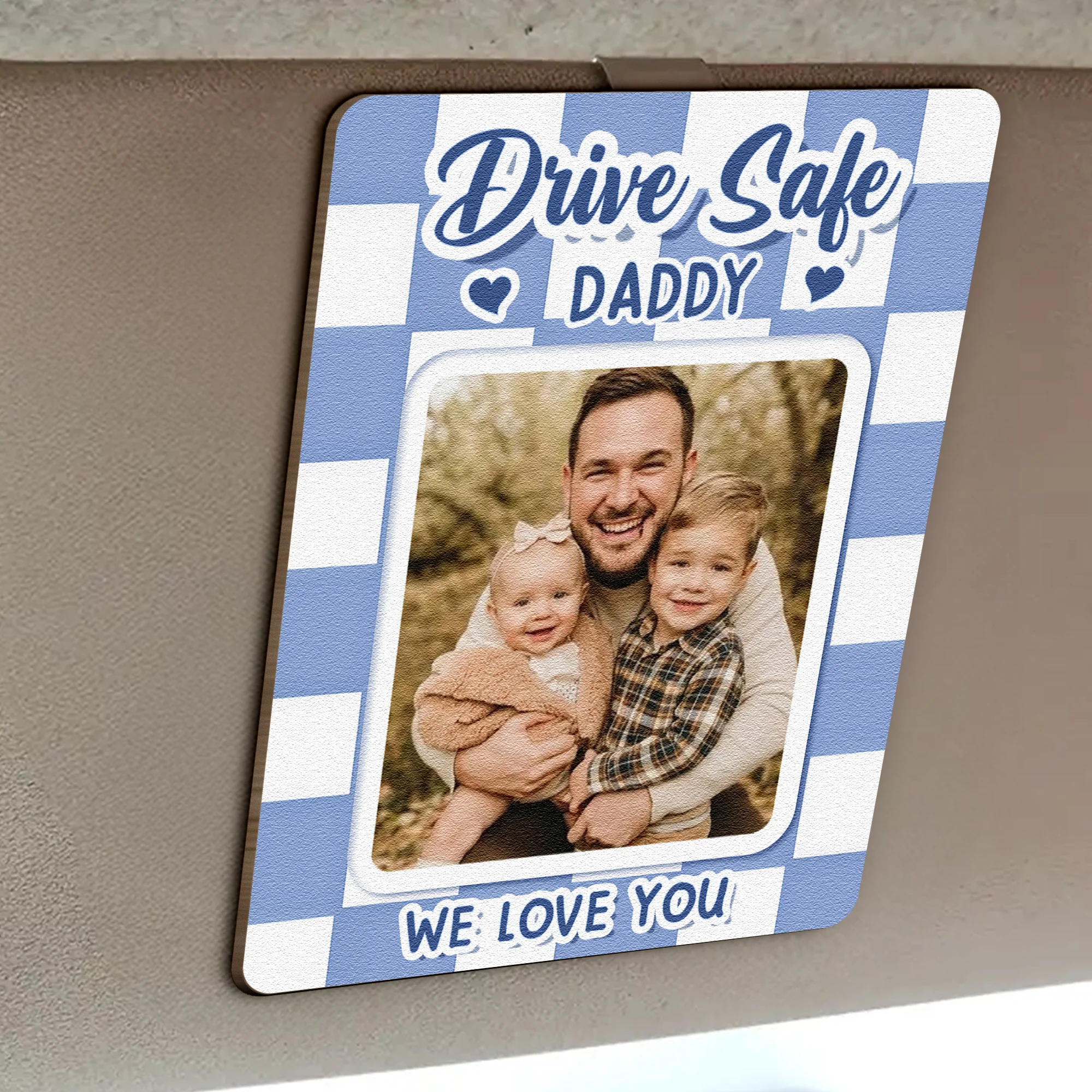 Drive Safe, Dad, Daddy, Grandpa - Personalized Car Visor Clip - Image 2