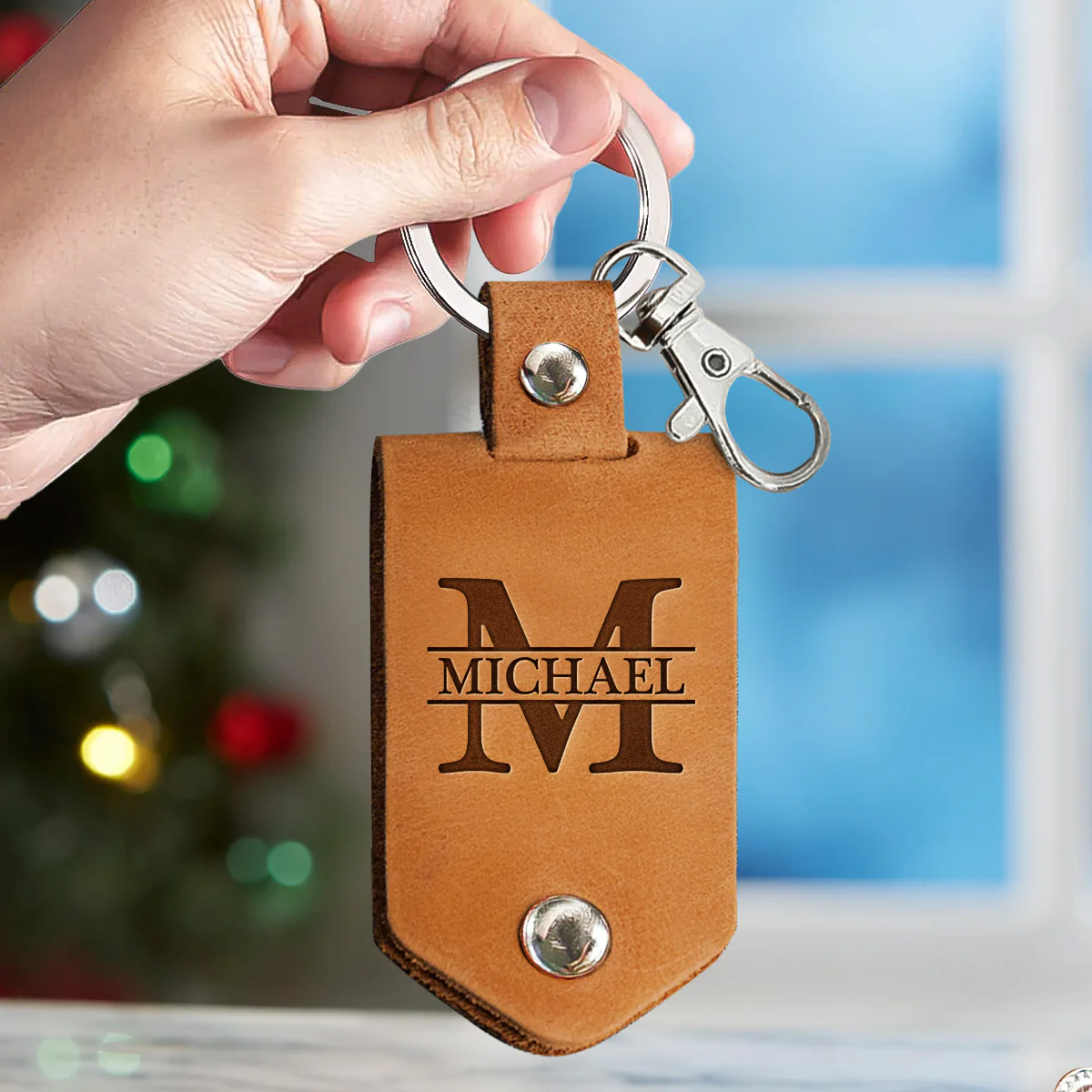 Drive Safe I F*cking Love You (Either Way Workds) - Personalized Leather Keychain - Image 3