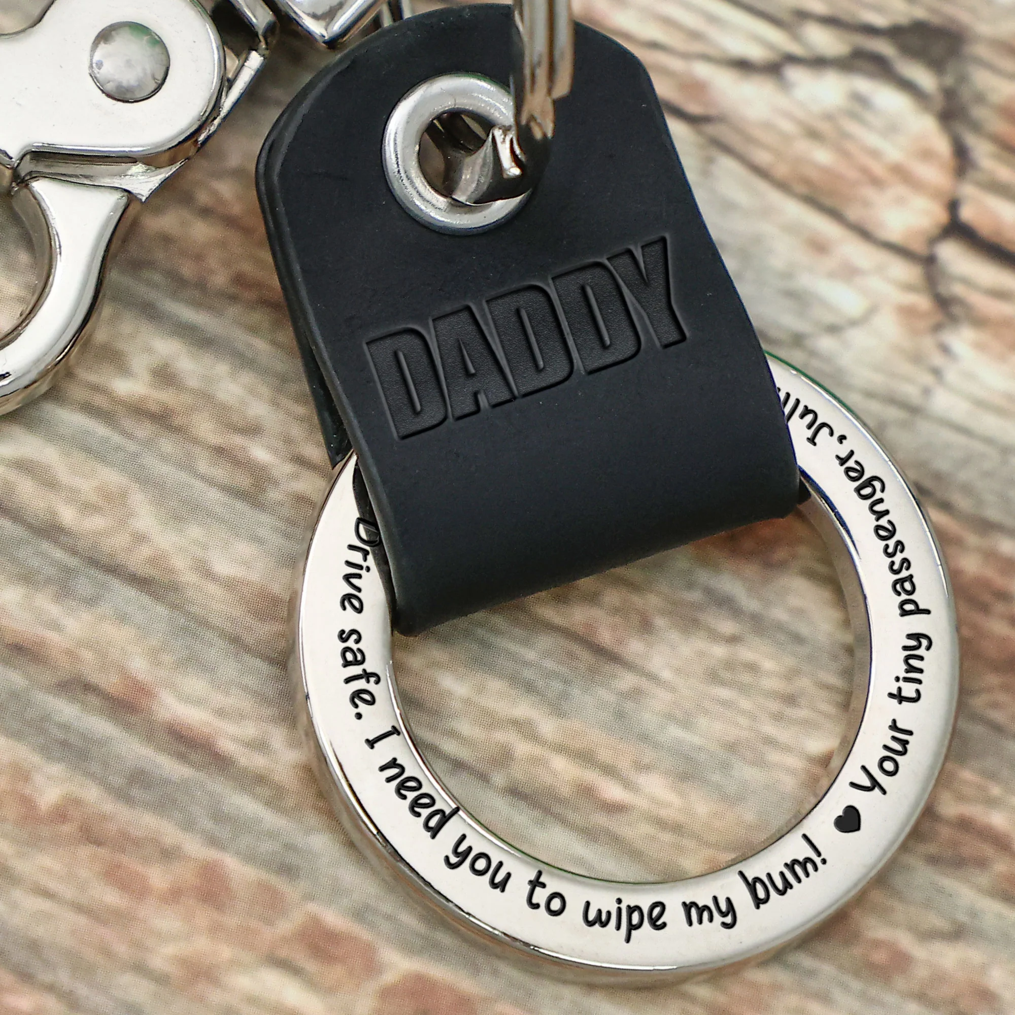 Drive Safe. I Need You To Wipe My Bum! - Personalized Coordinates Keychain - Image 4